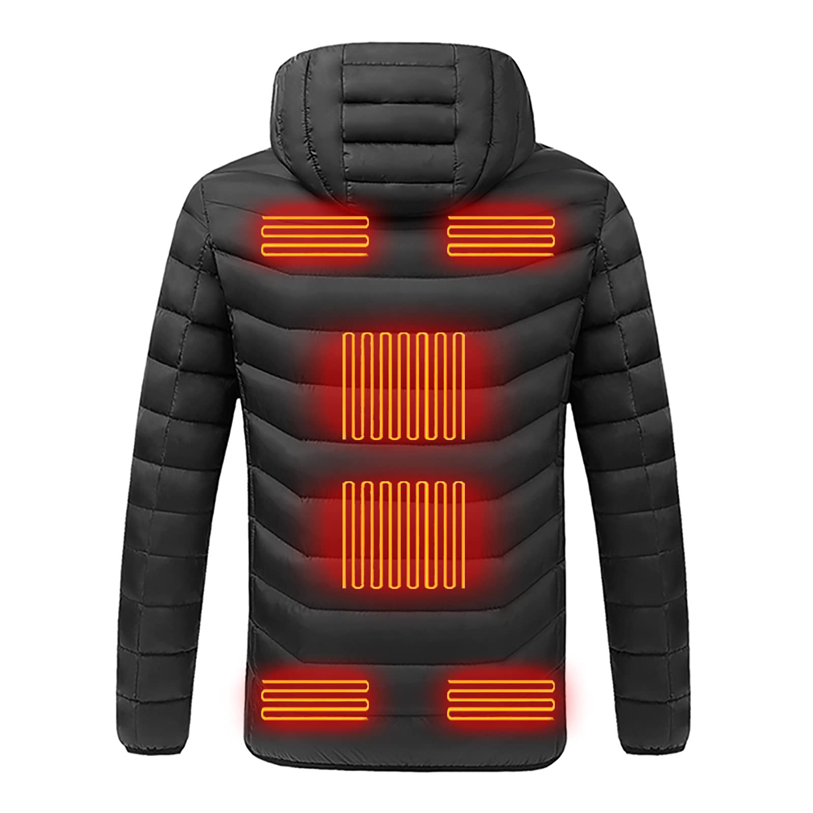 USB Electric Heated Jacket for Men & Women - Winter Heated Hoodie Coat with Body Warmer - Perfect for Outdoor Activities, Skiing, Camping & Cold Weather Commutes