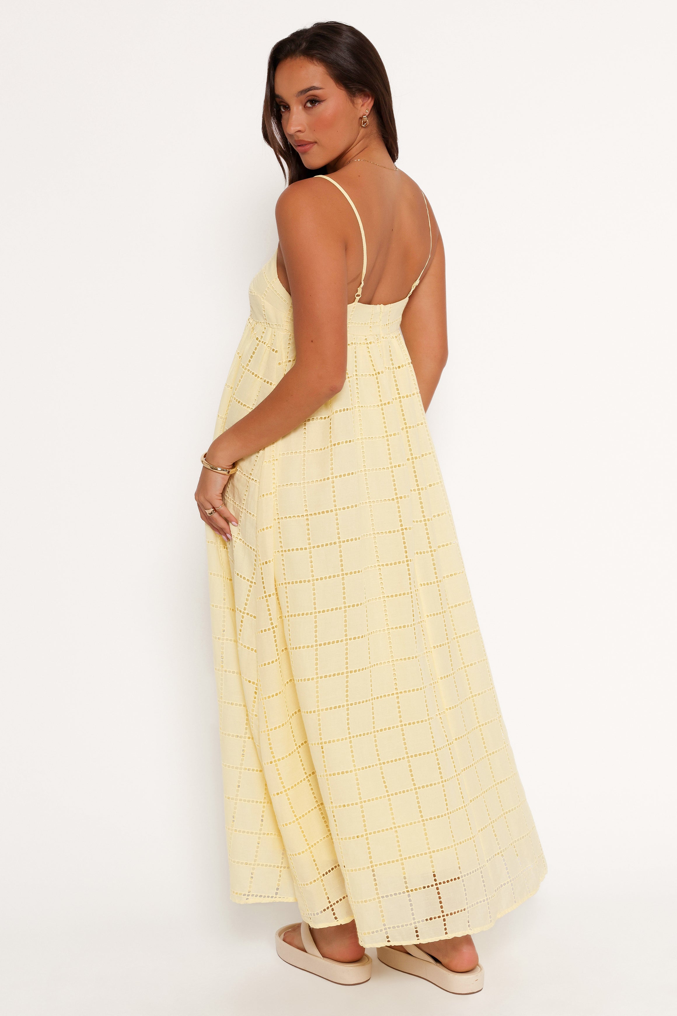 Alyah Maxi Dress - Butter Yellow Flowy Long Summer Dress for Women | Beach Wedding, Vacation, Party Wear