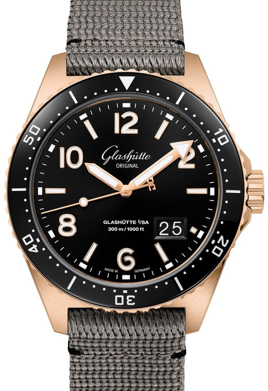 Glashutte Original Spezialist SeaQ Panorama Date Red Gold Men's Luxury Dive Watch - Perfect for Water Sports, Formal Events & Collector's Display