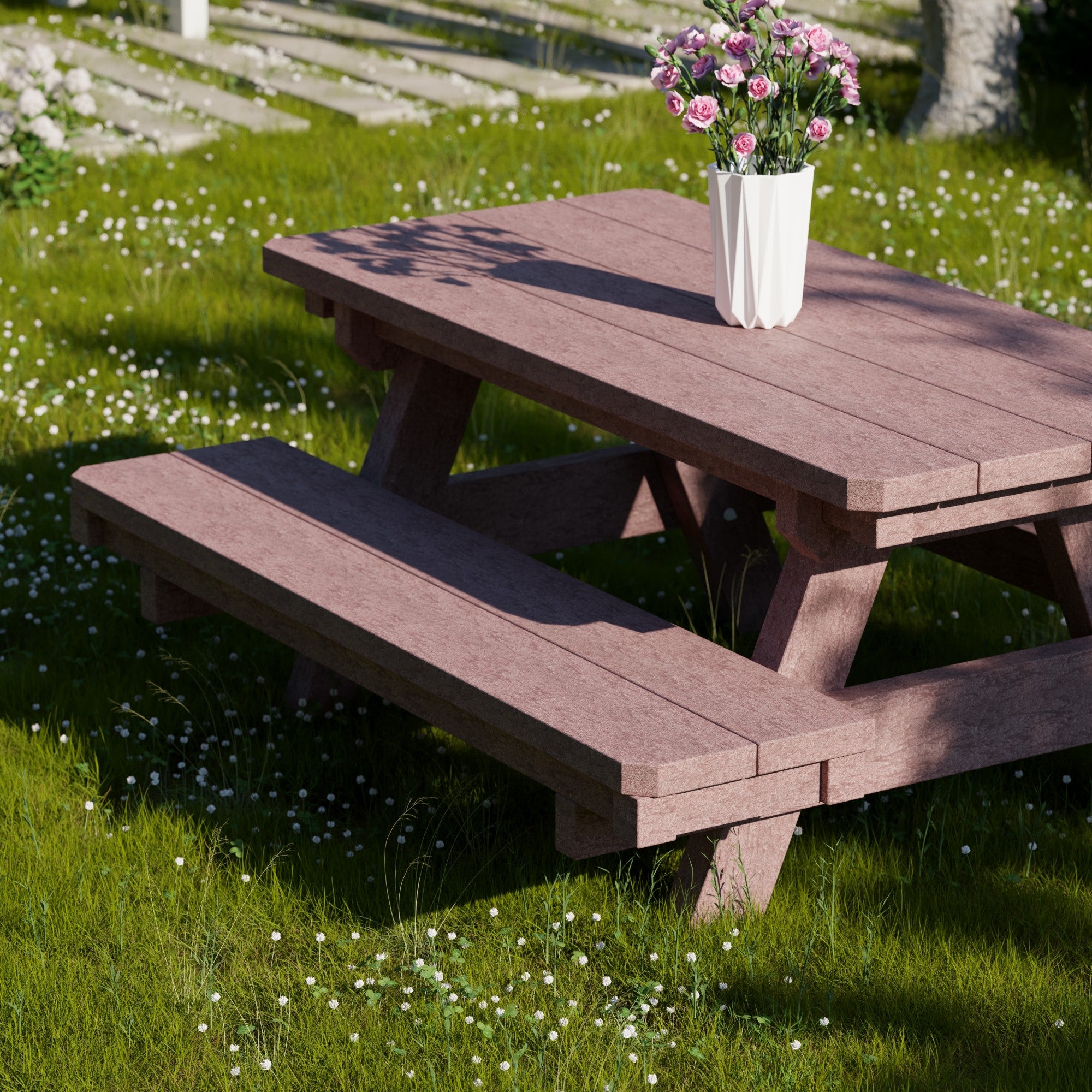 Heritage Kids Picnic Table - Durable Outdoor Wooden Table for Children's Playtime, Backyard, and Garden Activities