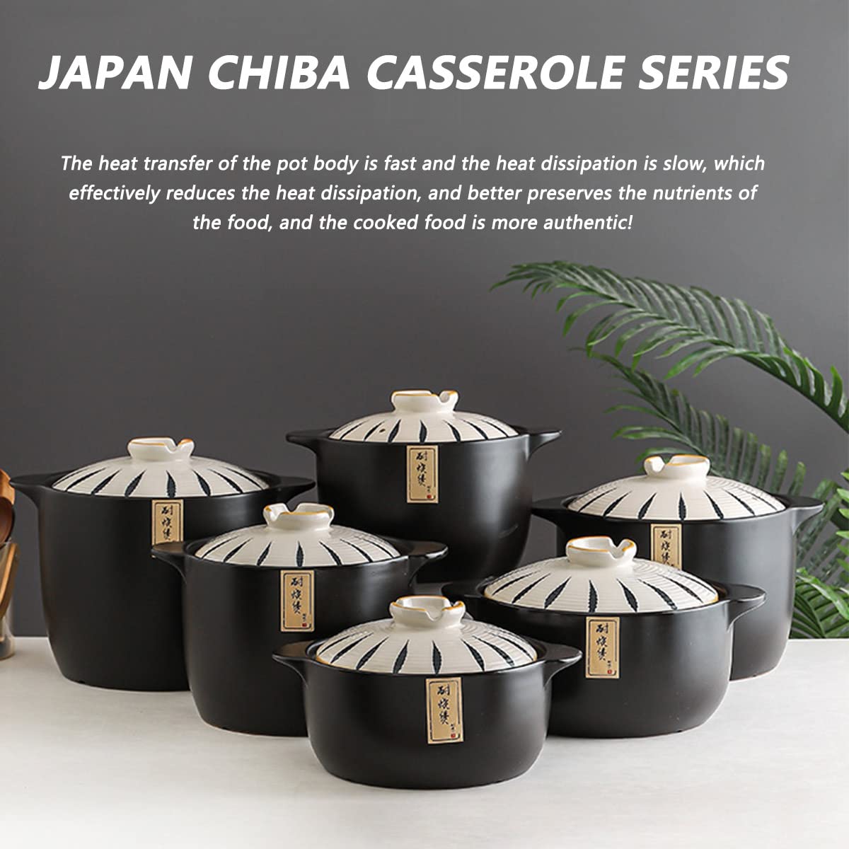 Japanese Style Retro Ceramic Clay Pot for Cooking - 3L Leak-Proof & Heat-Resistant Casserole Stew Pot - Perfect for Soups, Stews, Rice & Slow Cooking at Home