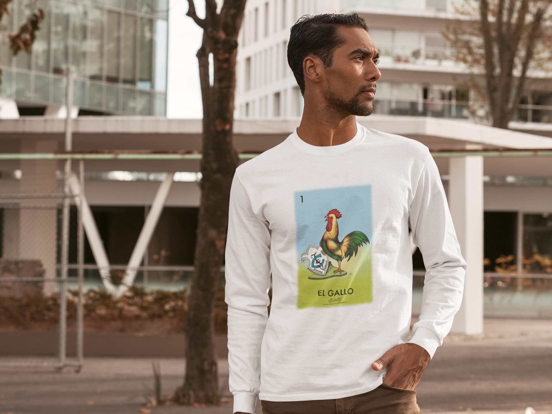 Pop Threads El Gallo Rooster Loteria Card Mexican Graphic T-Shirt for Men - Vintage Latino Cultural Tee - Perfect for Cinco de Mayo, Hispanic Heritage Month & Casual Wear