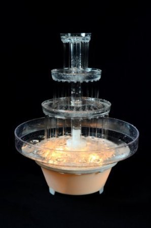 Elegant Wedding Cake Water Fountain - 3-Tier Stainless Steel Cake Stand with Flowing Water Feature for Wedding, Birthday & Special Events Decor