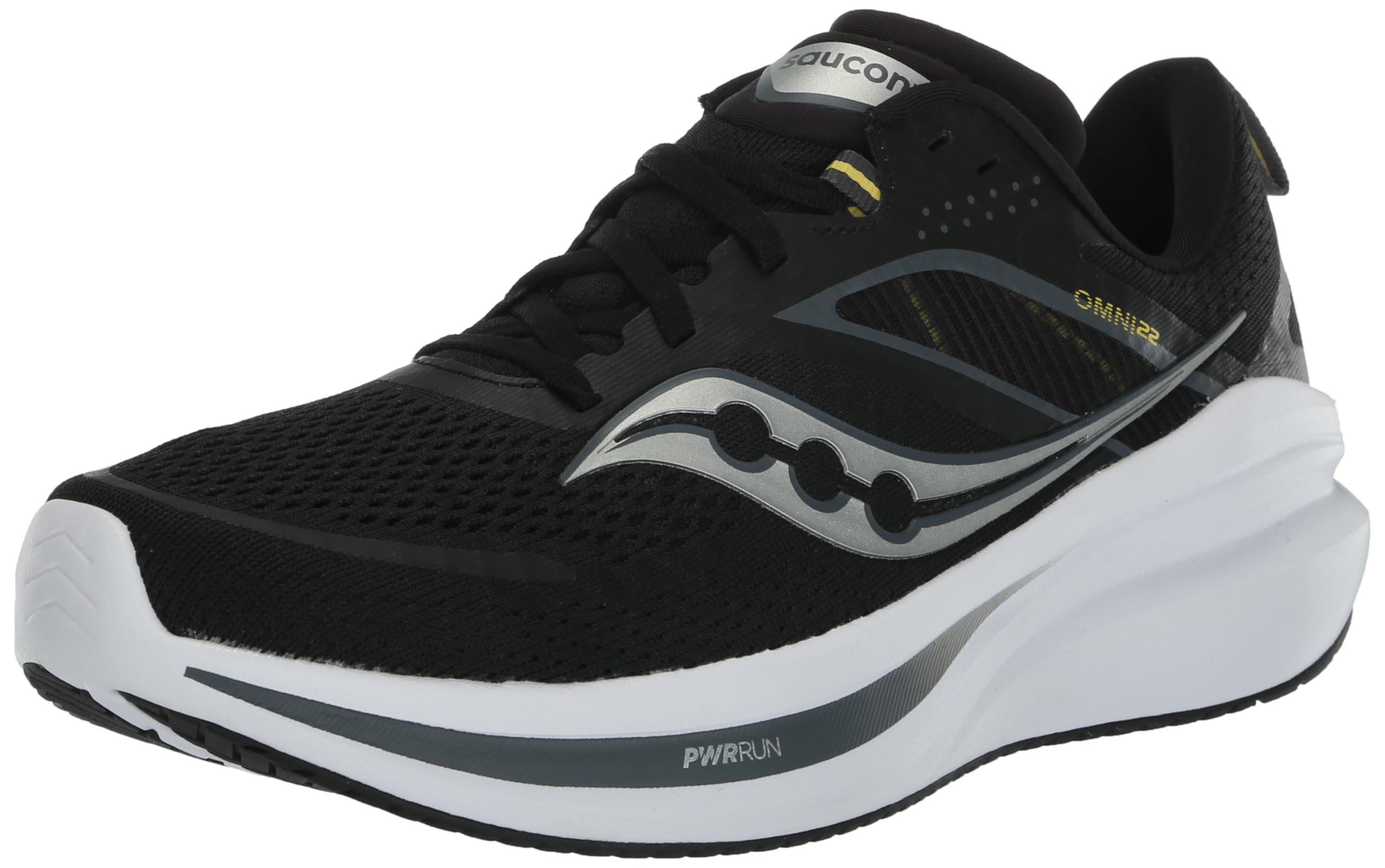 Saucony Omni 22 Women's Running Shoes - Black/White - Size 44 EU for Road & Trail Running