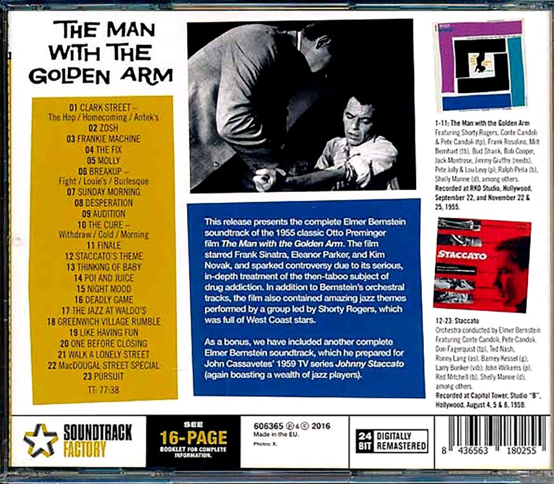 Man With The Golden Arm Original Soundtrack CD | Jazz & Film Score Music by Elmer Bernstein | Perfect for Movie Lovers, Vinyl Collectors & Jazz Enthusiasts