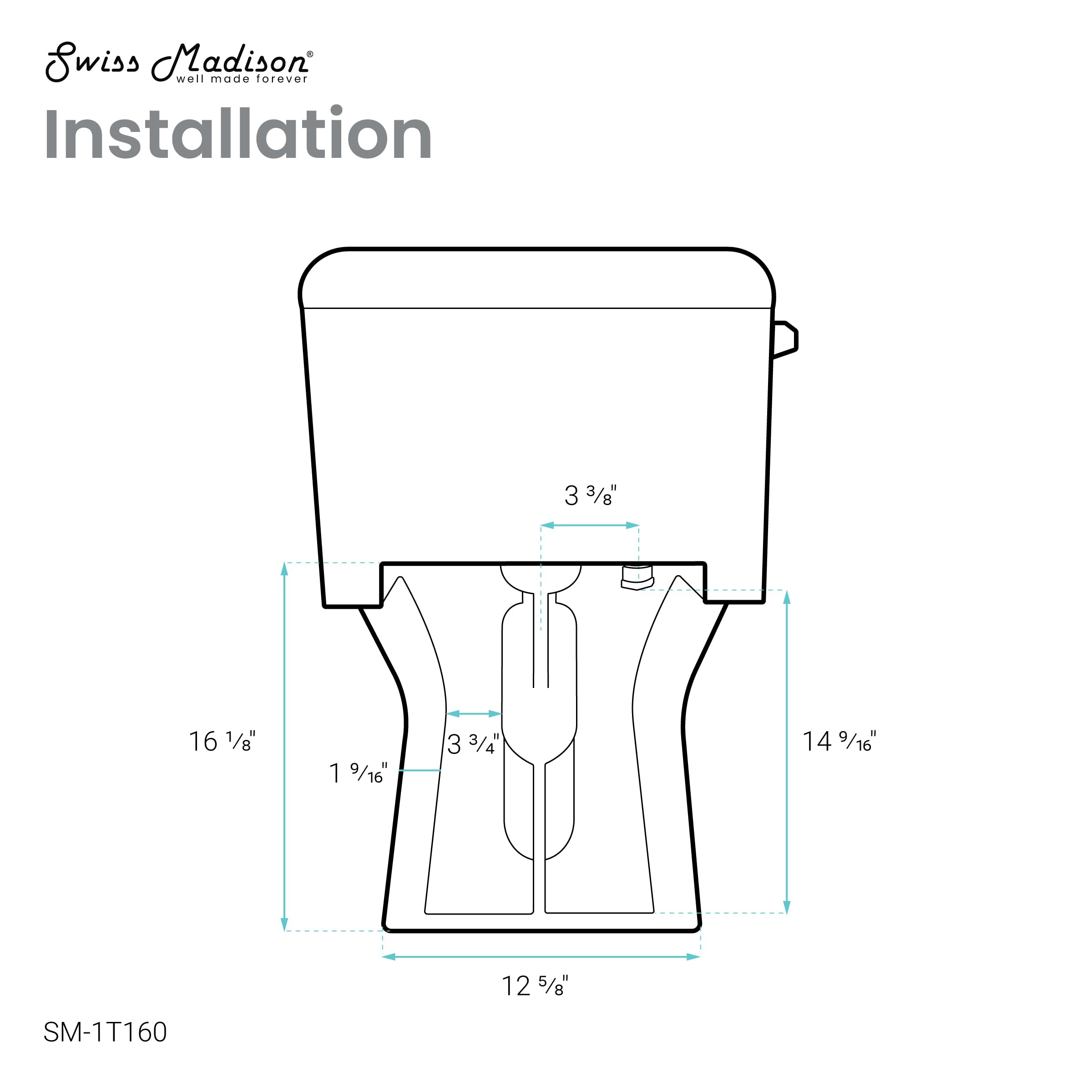 Clichy One-Piece Elongated Toilet with Side Flush | 1.28 GPF Water Efficient | Perfect for Small Bathrooms & Modern Homes