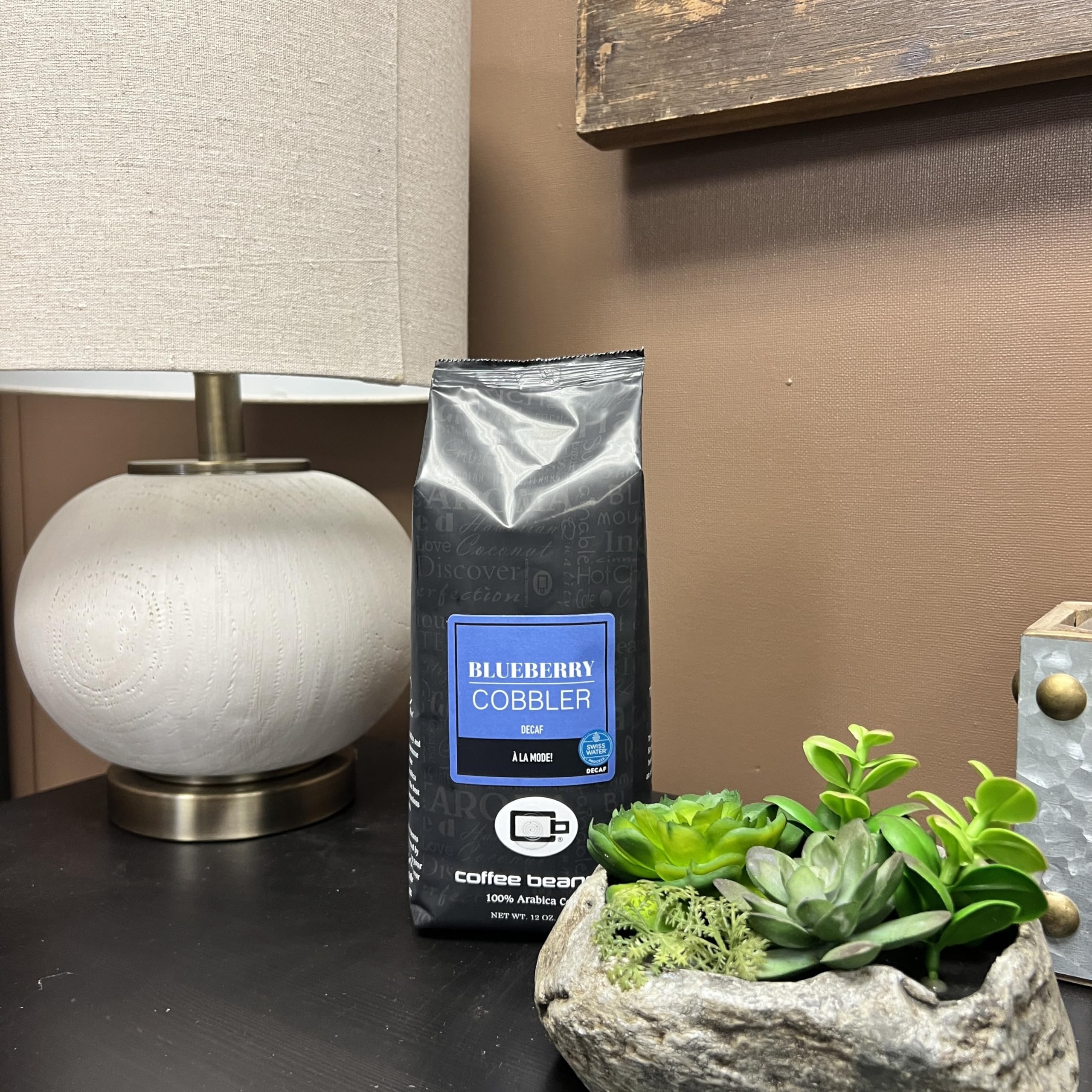 Premium Decaf Blueberry Cobbler Flavored Coffee - Specialty Arabica Medium Roast, 12oz Bag | Perfect for Breakfast, Dessert Pairing & Cozy Afternoons