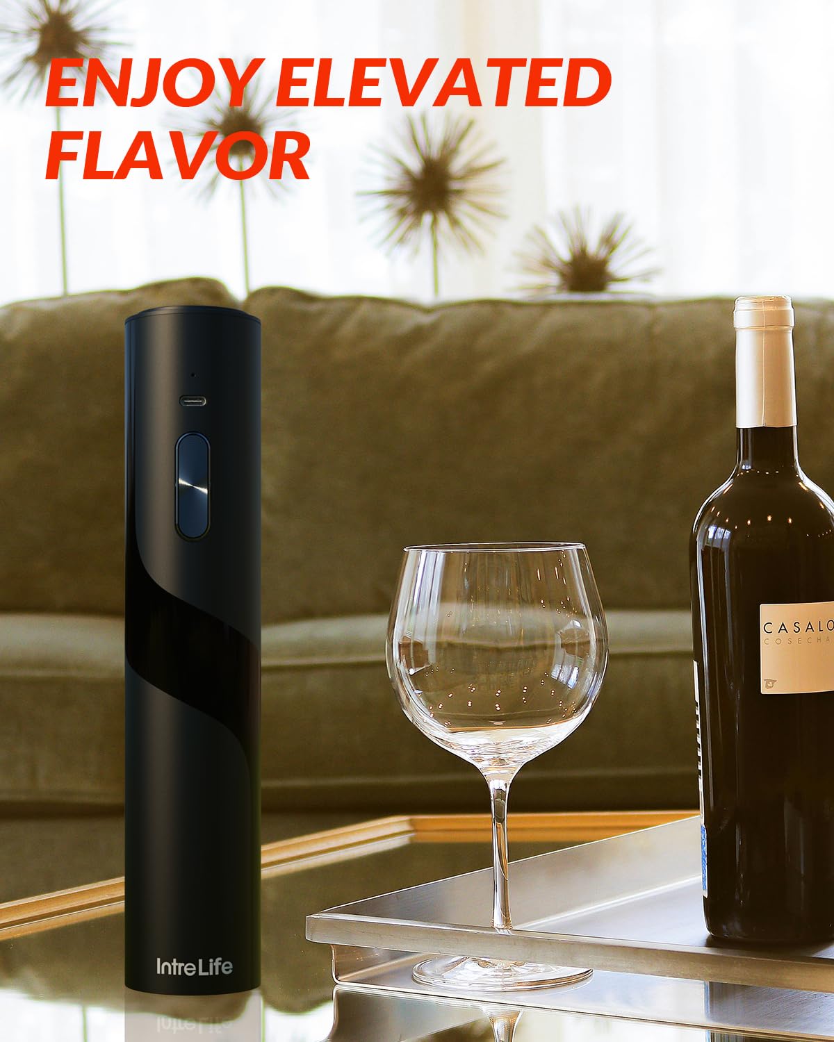 2 in 1 Rechargeable Electric Wine Opener Set with Vacuum Preserver, Foil Cutter & Automatic Wine Saver Pump - Perfect for Home Bars, Dinner Parties & Wine Lovers (Includes Wine Stopper)