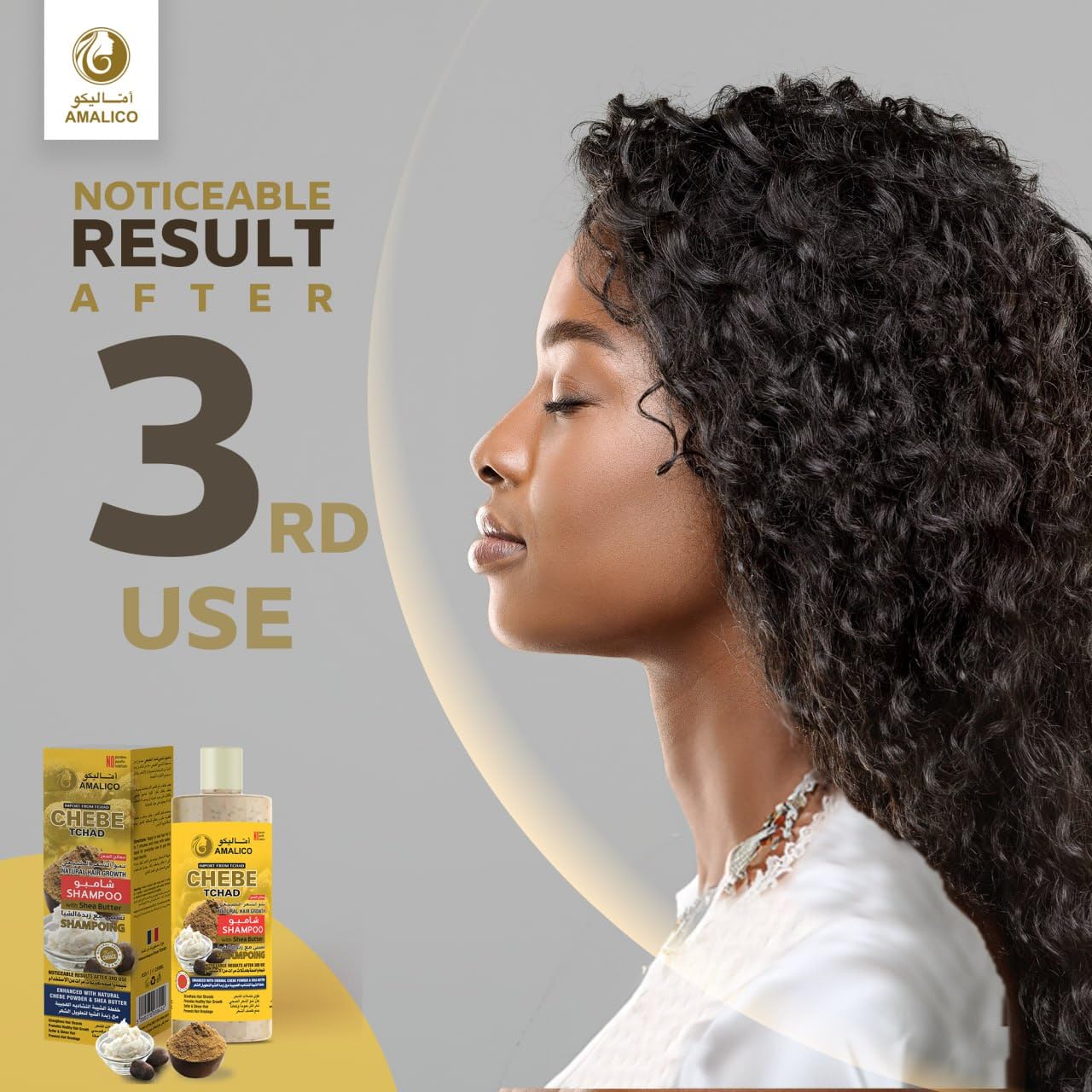 Chebe Powder & Shea Butter Sulfate Free Shampoo - 16.9 oz Hair Growth & Anti Dandruff Treatment for Dry, Damaged Hair - Perfect for Natural Hair Care & Scalp Health