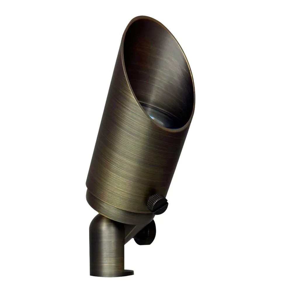 8W 3000K Warm White Integrated LED Brass Spot Light - Low Voltage Small Directional Bullet Light for Home, Garden, and Accent Lighting | SPB10