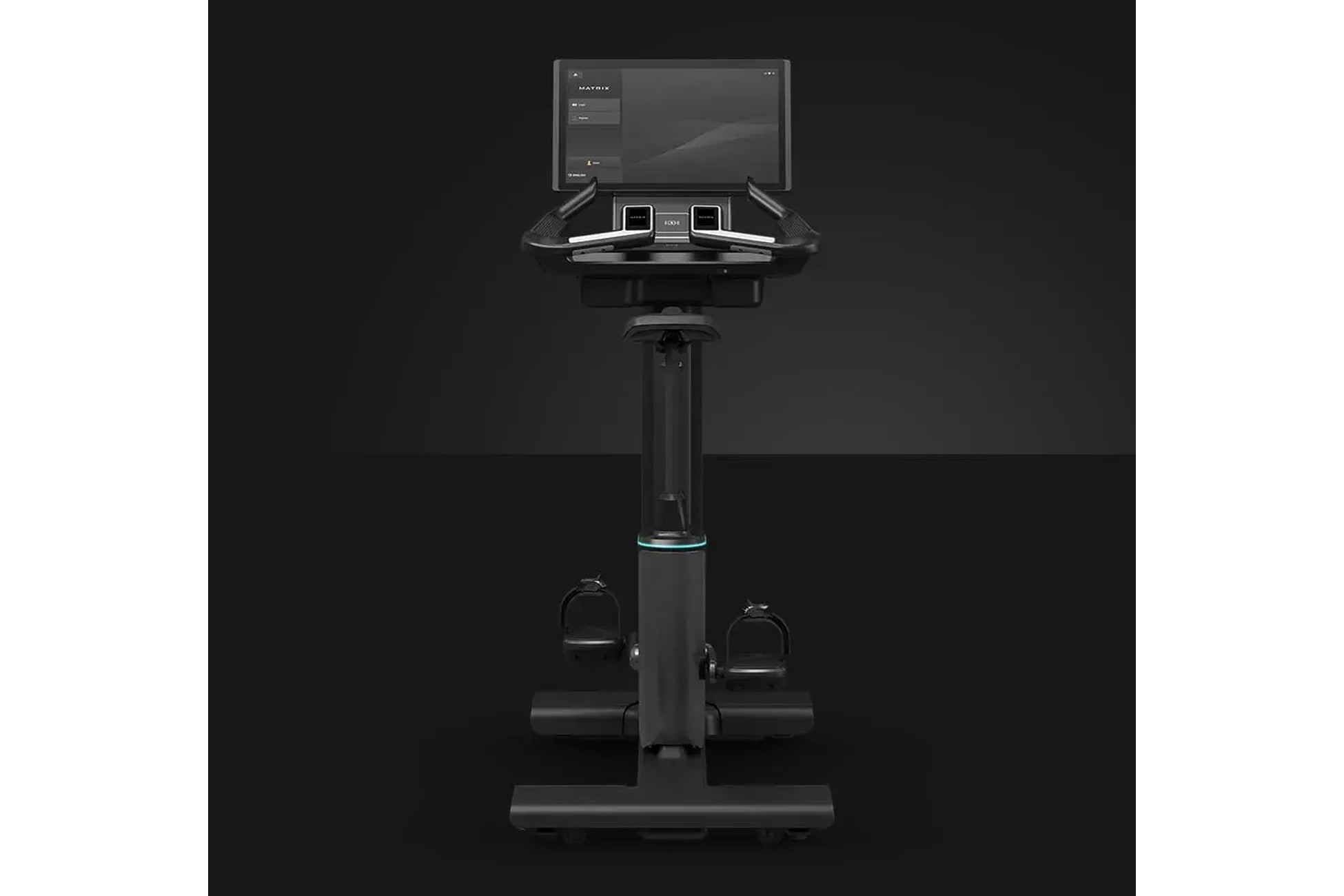 Matrix Onyx Upright Exercise Bike for Home Gym - Indoor Cycling Bike with LCD Monitor & Adjustable Resistance - Perfect for Cardio Workouts, Weight Loss & Fitness Training