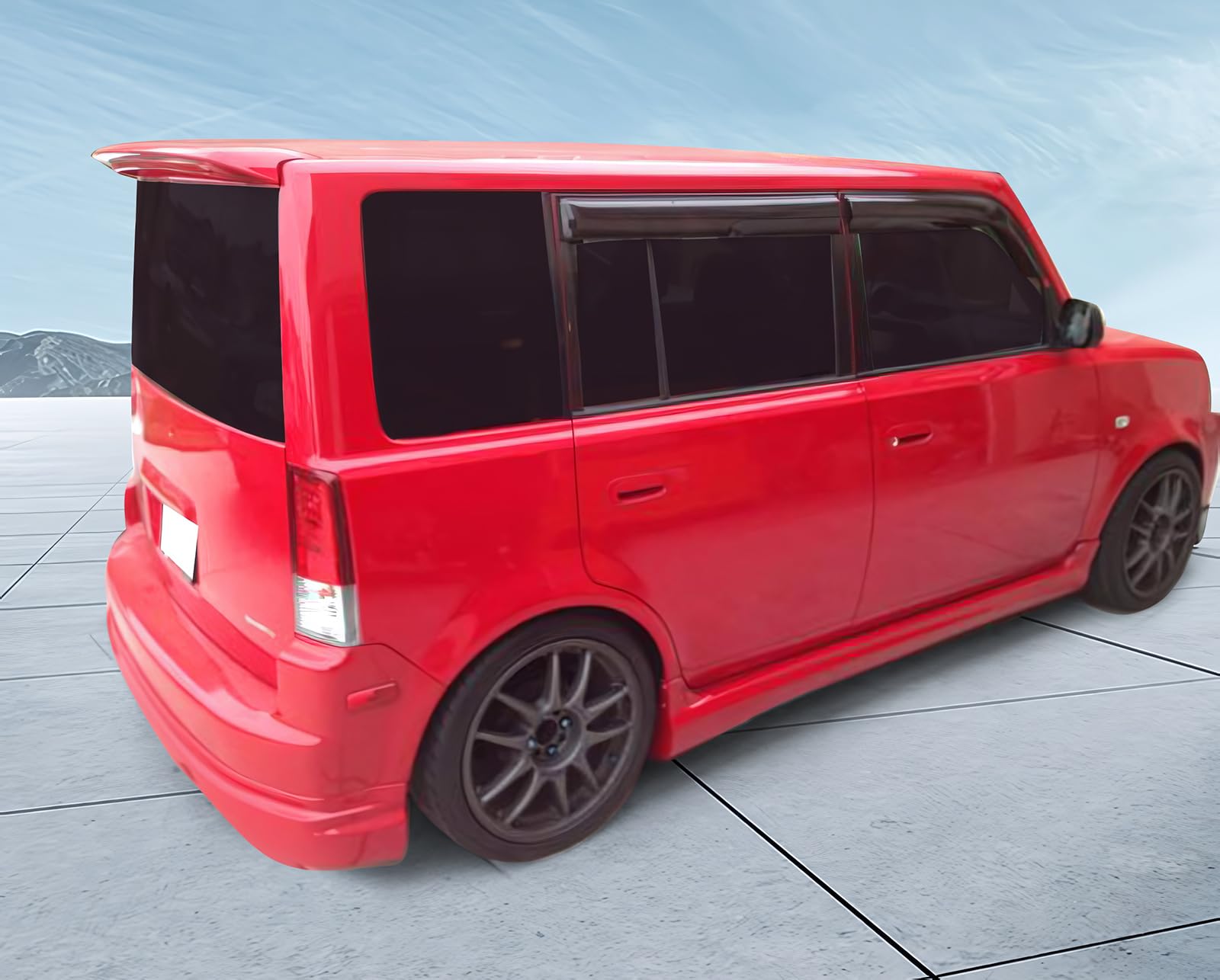 IKON MOTORSPORTS K-Style PU Black Rear Bumper Lip Spoiler Splitter for 2003-2007 SCION XB | Enhances Aerodynamics & Sporty Look | Perfect for Car Enthusiasts & Street Racing