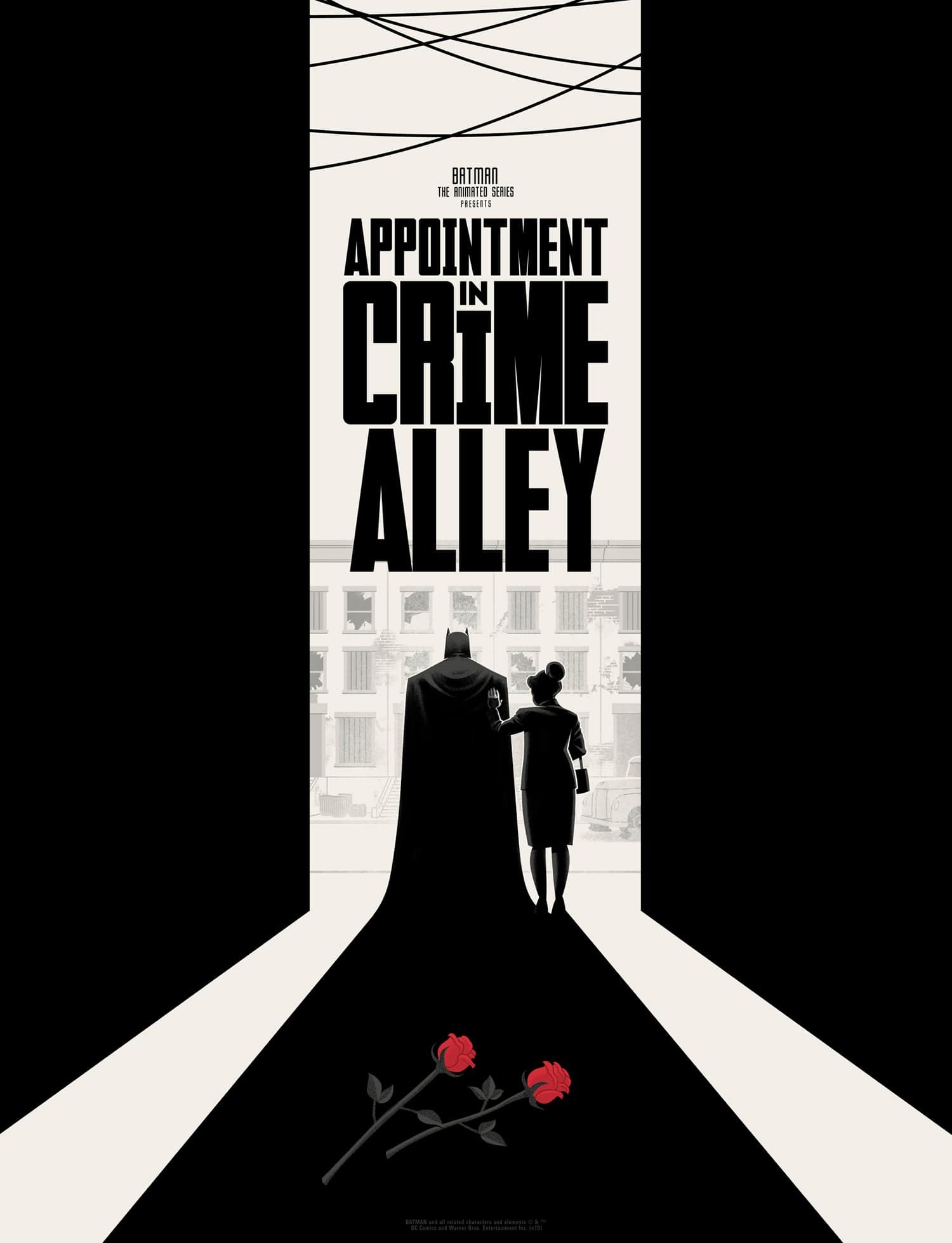 Batman: The Animated Series Crime Alley Screenprinted Poster - DC Comics Wall Art for Home & Office Decor