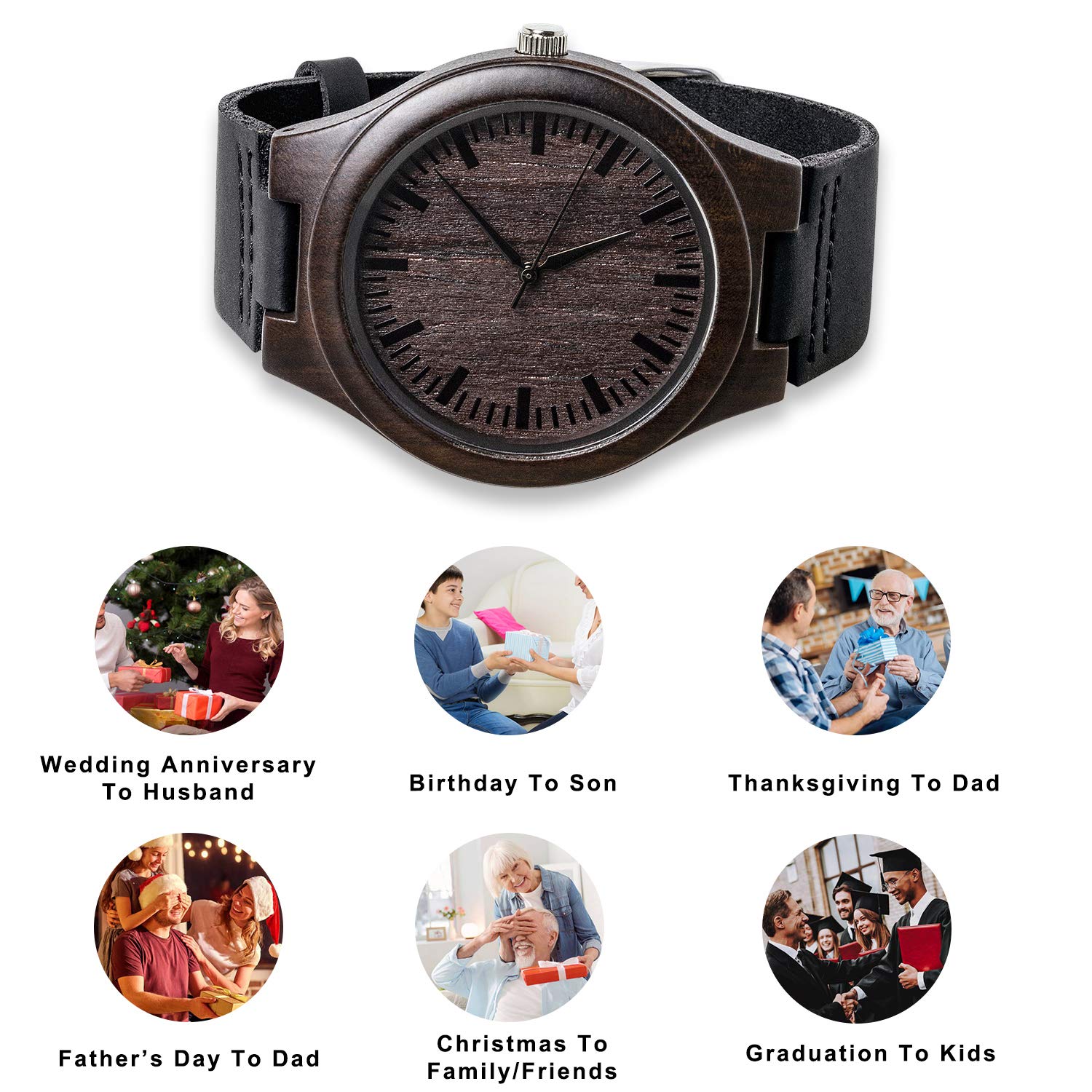 Engraved Wooden Watch for Son - Birthday Gift from Parents