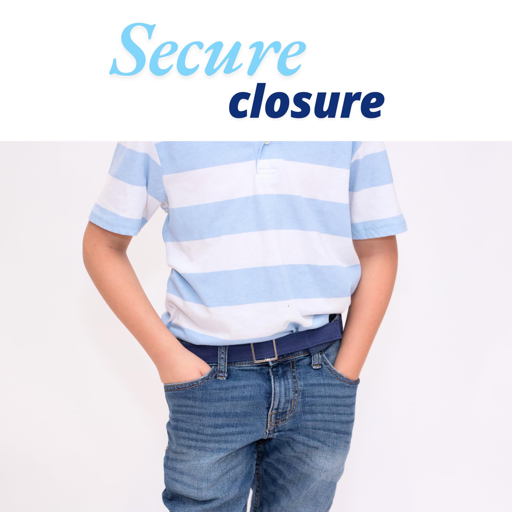 Easy Velcro Belt for Toddlers & Kids - Adjustable Solid Canvas Print Waistband - Perfect for Pants, Jeans & School Uniforms