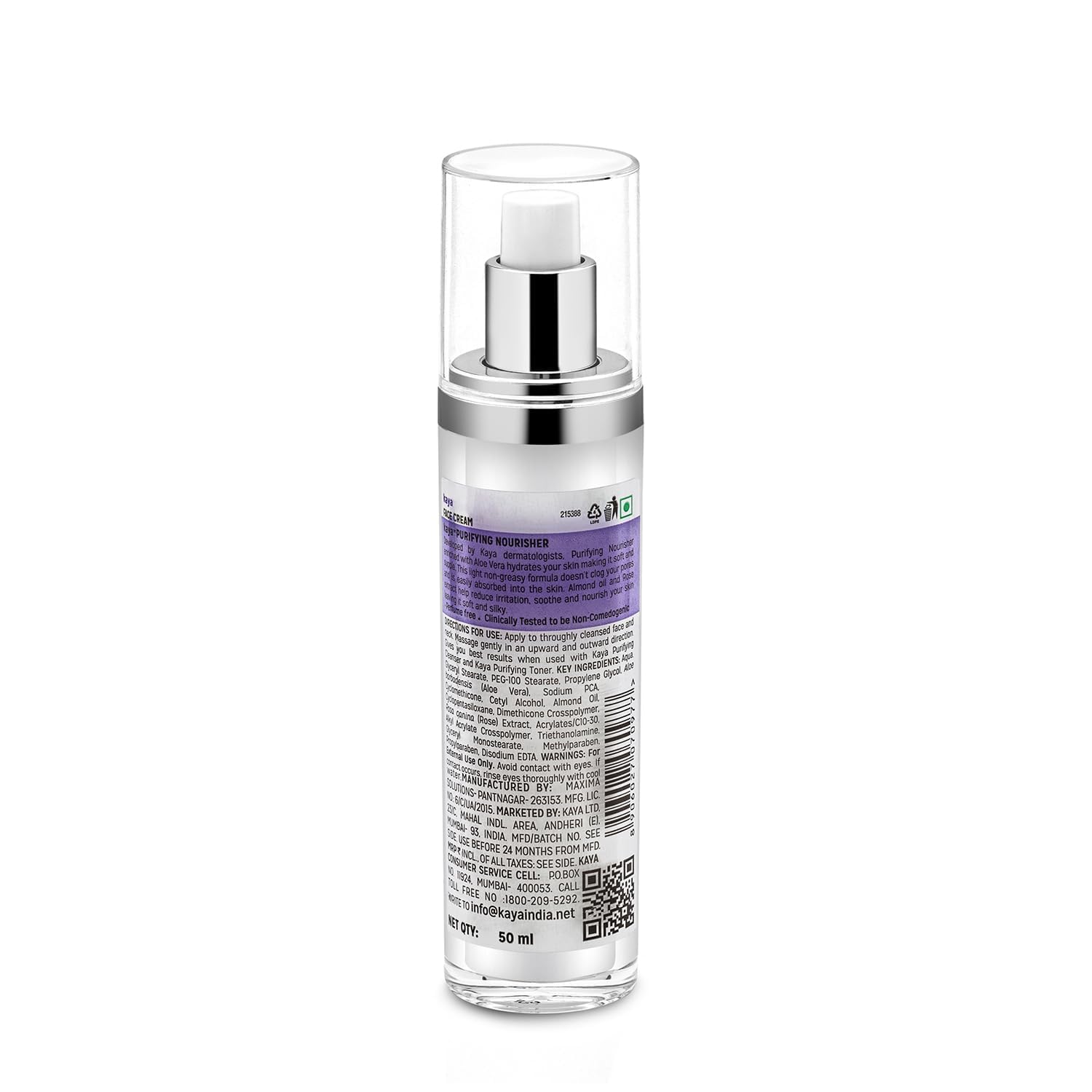 Kayae Acne Care Purifying Nourisher - Oil-Free Daily Moisturizer for Oily & Acne-Prone Skin | Gentle, Lightweight, Non-Greasy Formula | 50ml | Perfect for Day & Night Skincare Routine