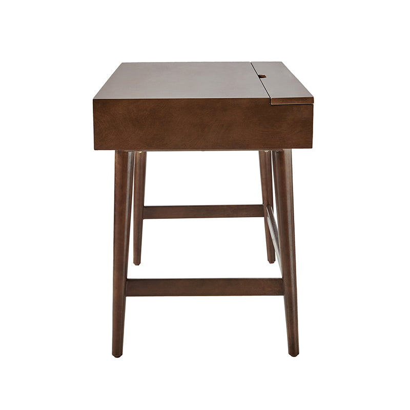 Trevor Mid Century Modern Computer Office Desk with USB Ports - Stylish Home Office Desk for Work & Study, Perfect for Small Spaces & Modern Interiors