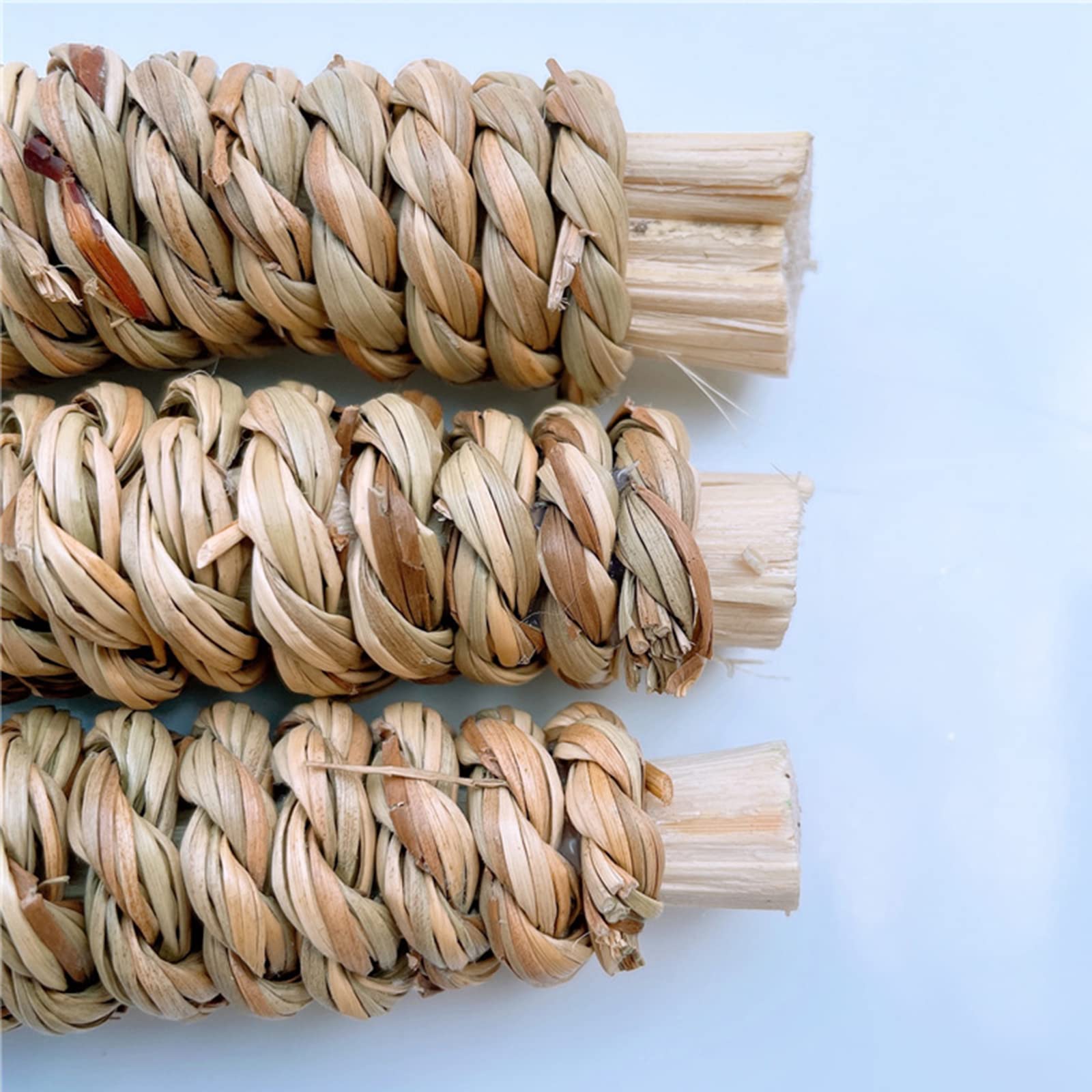 6 Pack Natural Sweet Sticks - Woven Grass Chew Treats for Small Animals Like Pigs, Rabbits & Guinea Pigs | Healthy Dental Snack for Pets | Perfect for Cage Enrichment & Chewing Instincts