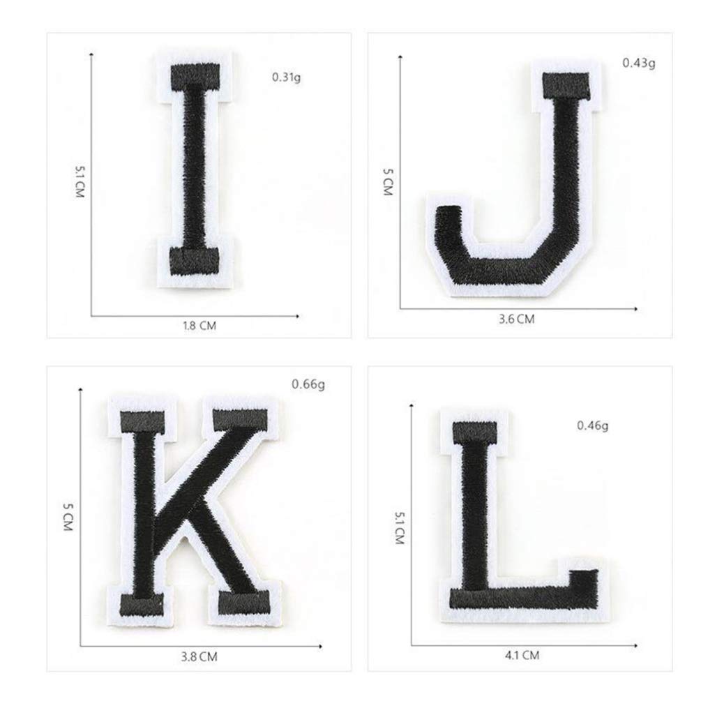 Healifty 26pcs White Alphabet Letter Stickers - DIY Sewing Applique Patches for Shoes, Clothes & Crafts - Perfect for Kids' Shoe Decoration & Personalized Clothing Projects