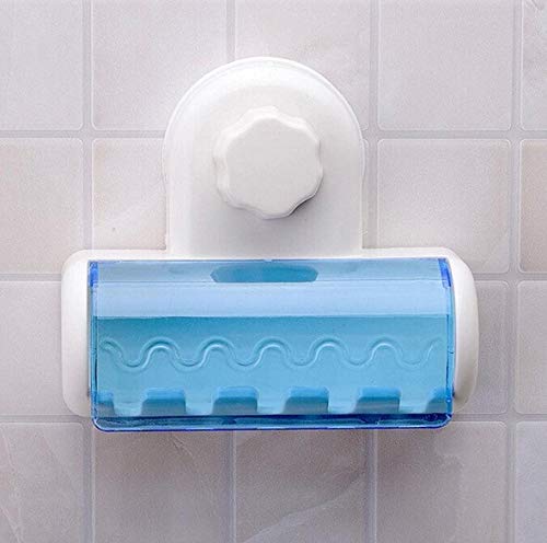 5-Pack Dust-Proof Toothbrush Holder with Strong Suction Cups - Wall Mount Bathroom & Kitchen Organizer for Toothbrushes, Razors, and Beauty Tools | Perfect for Family Homes, Dorms, and Travel