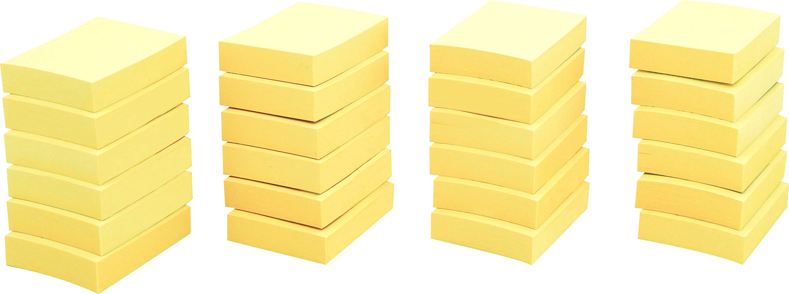 4A 48 Packs Sticky Notes 1.5 x 2 Inches, Canary Yellow, Adhesive on Short Side - Small Sticky Note Pads for Home, Office, Notebook - 100 Sheets/Pad, 24 Pads/Pack, 1152 Pads Total - Perfect for Reminders, Bookmarking & Organizing Tasks