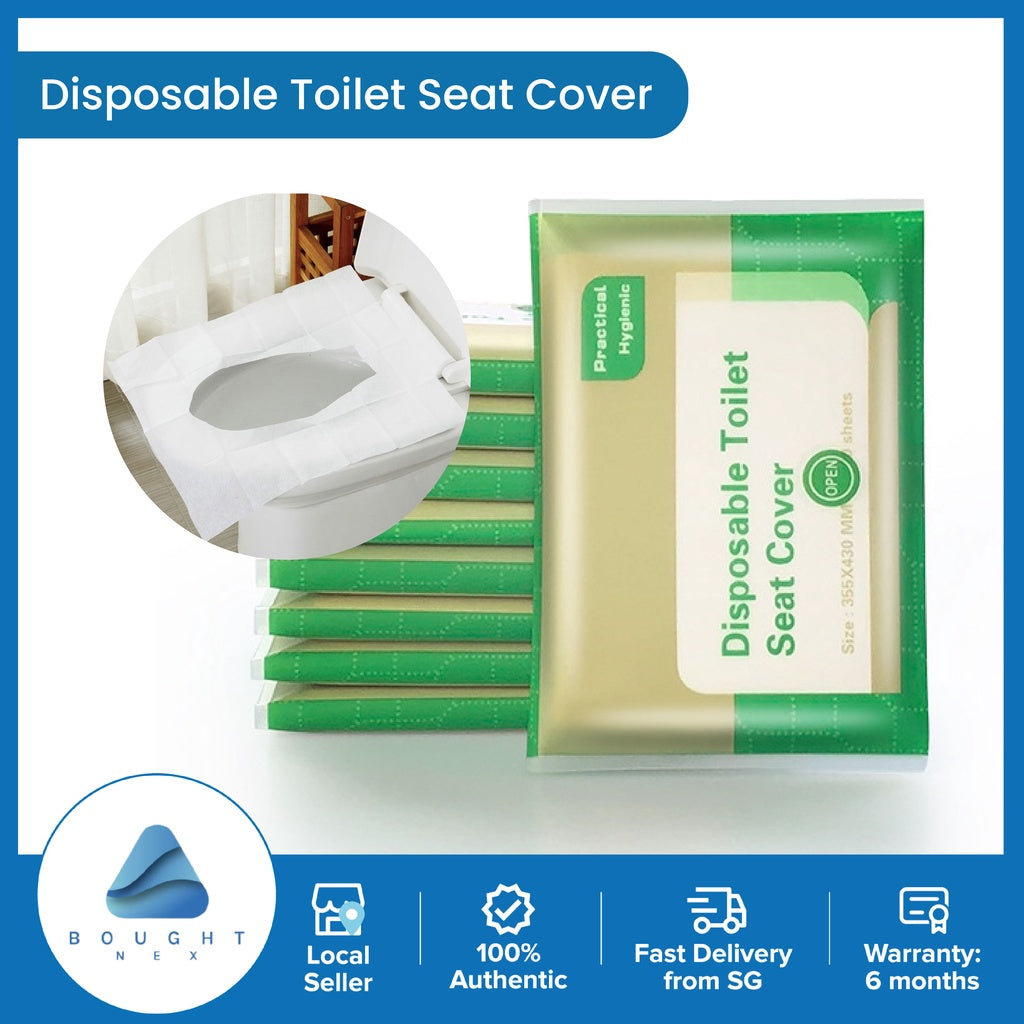 Disposable Seat Covers 10 Pack - Waterproof Toilet Seat Protectors for Travel, Public Restrooms & Baby Diaper Changing (10 Count) - Hygienic & Portable for Home, Office & Outdoor Use