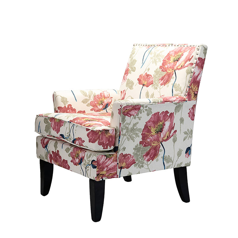 Bradley Armchair - Modern Accent Chair for Living Room, Bedroom & Office - Comfortable Upholstered Lounge Chair with Sturdy Wooden Legs - Perfect for Relaxing, Reading & Decorating Your Home
