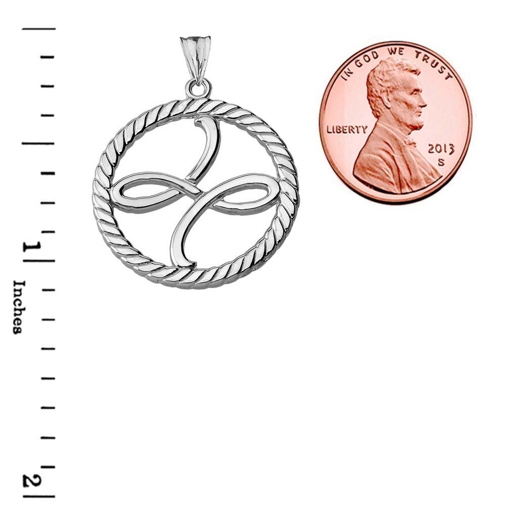 Elegant Sterling Silver Friendship Symbol Rope Charm Pendant Necklace for Women - Perfect Gift for Best Friends, Anniversaries & Special Occasions