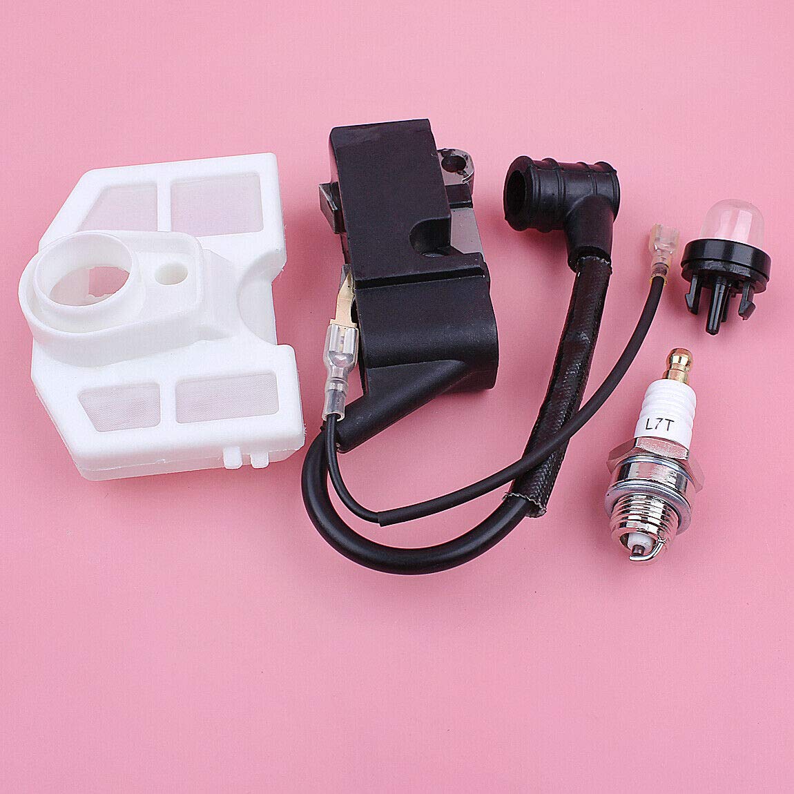 High-Quality Replacement Parts - Ignition Coil, Air Filter & Primer Bulb for 5200 52Cc 4500 45Cc 5800 58Cc Chainsaws - Perfect for Maintenance & Repair of Chinese Chainsaw Models