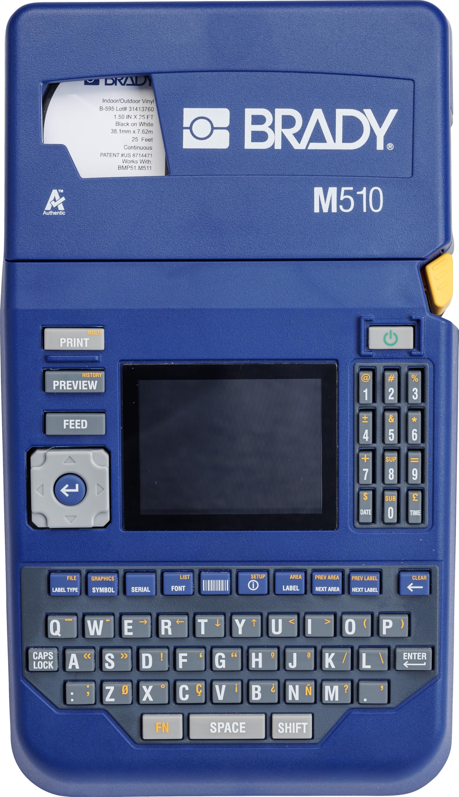 Brady M510 Portable Industrial Label Printer Kit with Lab ID Software, Carrying Case, Battery & Charger - 3.75x5.75x10 Inch | Warehouse, Factory & Laboratory Labeling Solution