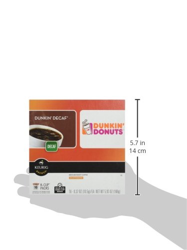 Dunkin' Donuts Decaf Coffee Pods for Keurig - 32 Count K-Cups | Smooth Medium Roast | Perfect for Morning Brew & Office Use