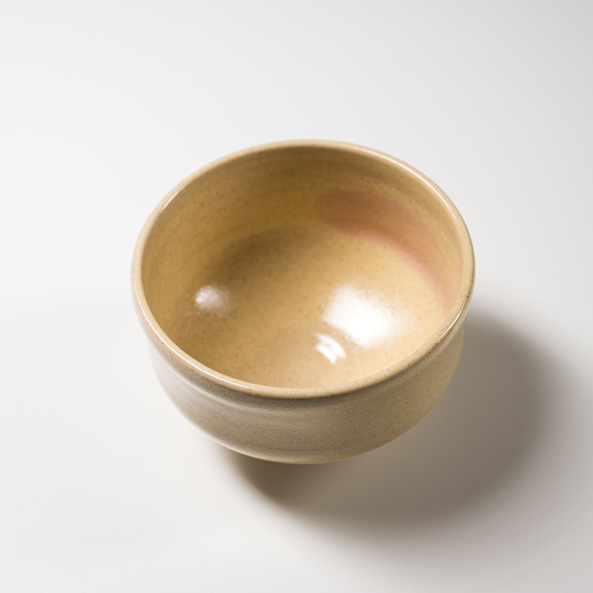 Handmade Kyo Kiyomizu Ware Small Matcha Tea Bowl - Traditional Japanese Yellow Hakeme Ceramic for Tea Ceremony & Home Decor