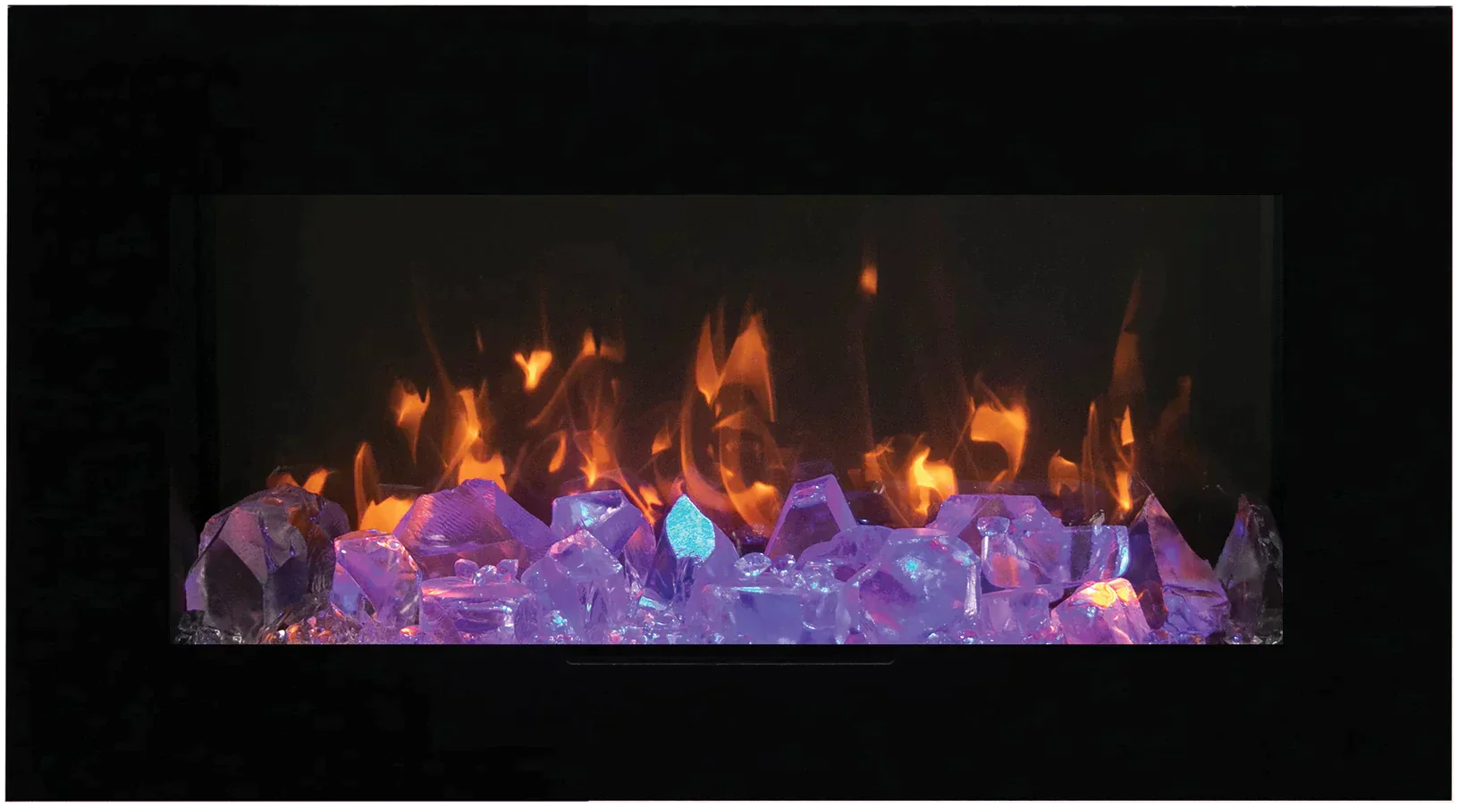 Amantii WM FM 60 7023 BG BG Wall Mounted Electric Fireplace - Modern Heating Solution for Living Room, Bedroom & Office - Energy Efficient & Realistic Flame Effect