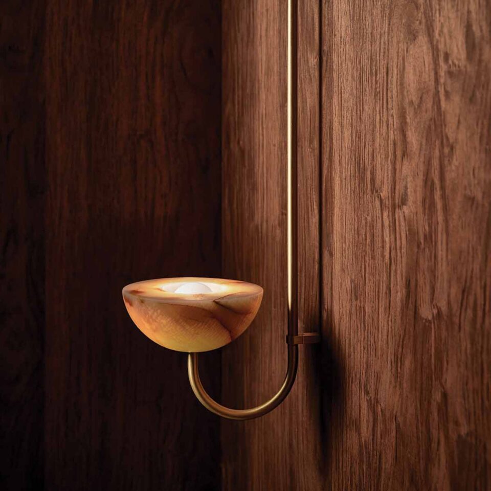 PRE ORDER Marz Designs Aurelia Wall Light - Jade Onyx & Brass Finish | 2 Size Options | Perfect for Bedroom, Living Room & Hallway Lighting Decor