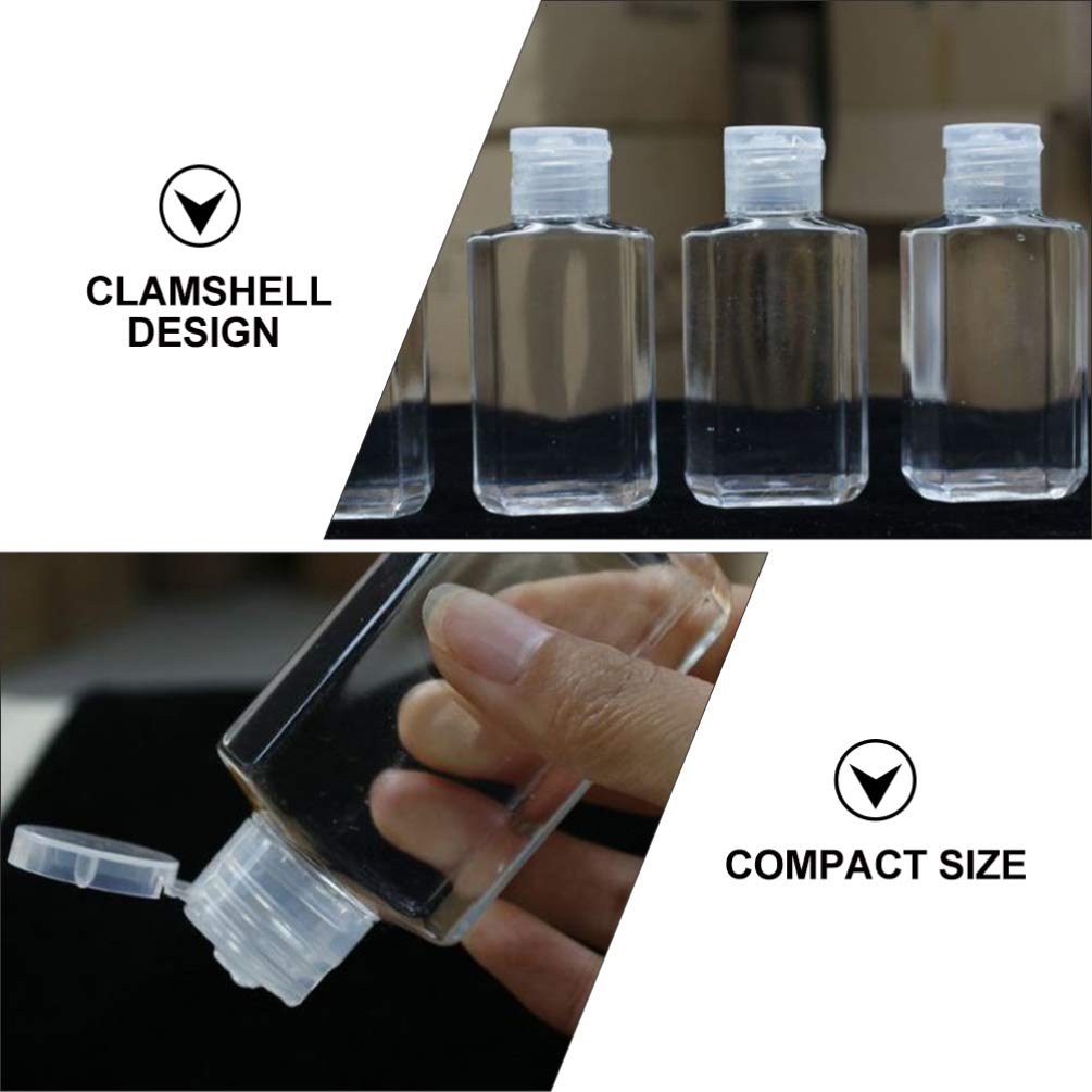 EXCEART 20 Pack Empty Travel Bottles Set - Leak Proof Clear Plastic Spray Bottles for Toiletries, Lotion & Cosmetics | Portable Refillable Containers for Airplane, Gym, Camping & Vacation Essentials