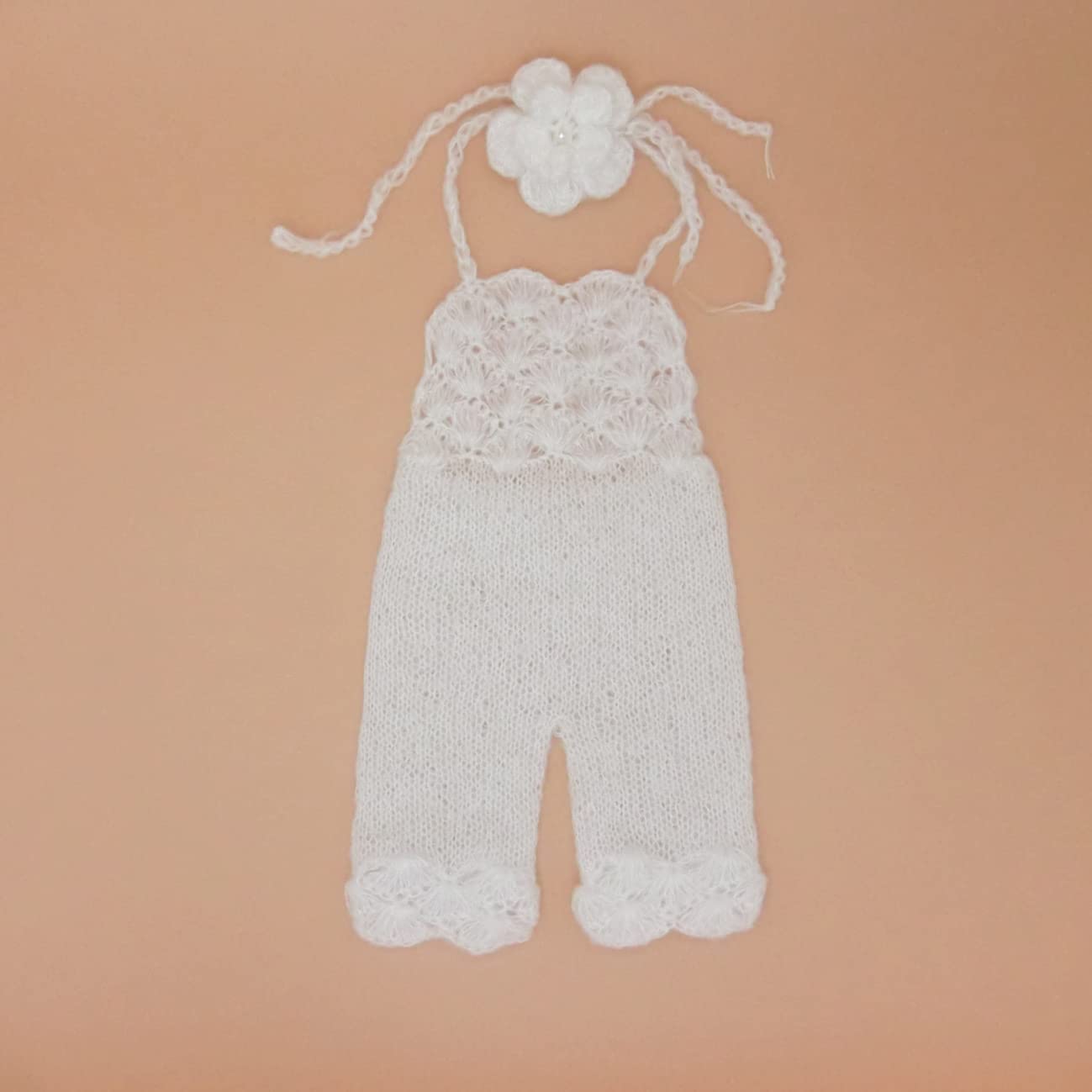 Newborn Baby Photography Props Set - Floral Headdress & Pants for Girls | Perfect for Baby Shower, First Birthday & Professional Photo Shoots