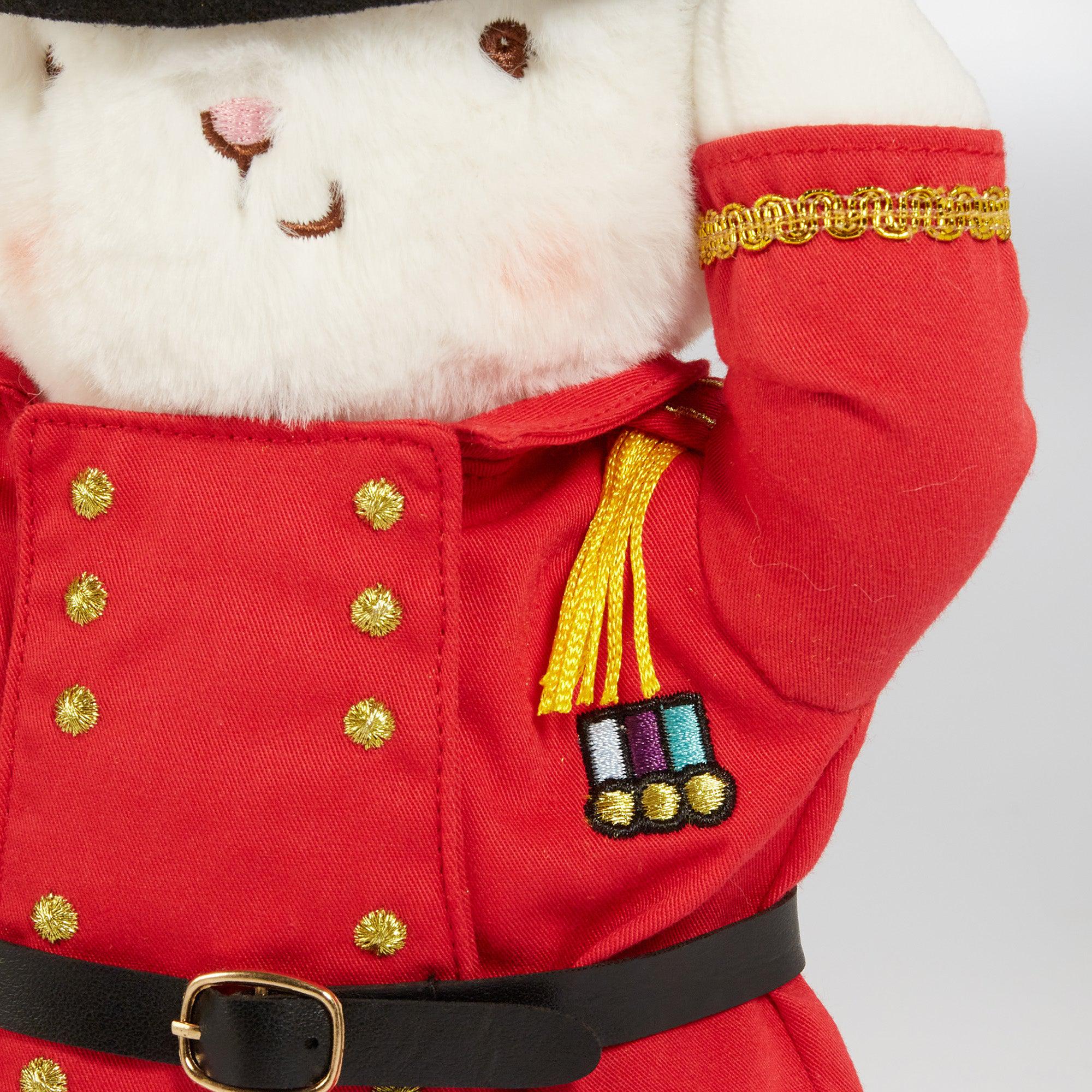FAO Schwarz Toy Soldier Bunny Plush Stuffed Animal - Cute Easter Bunny Doll for Kids, Soft & Huggable Gift for Boys & Girls - Perfect for Easter Decorations, Birthday Parties & Nursery Room Decor