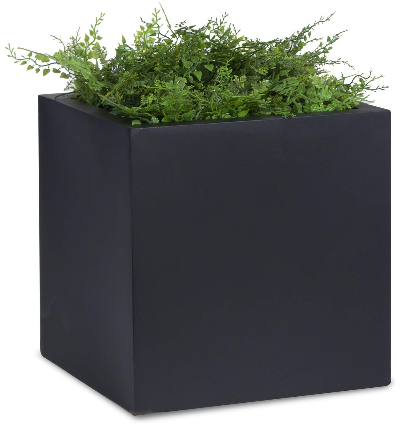 Square Black Tree Planter Box 12x12 Inch - Modern Indoor Outdoor Flower Pot for Plants, Succulents & Herbs - Perfect for Patio, Garden, Balcony & Home Decor