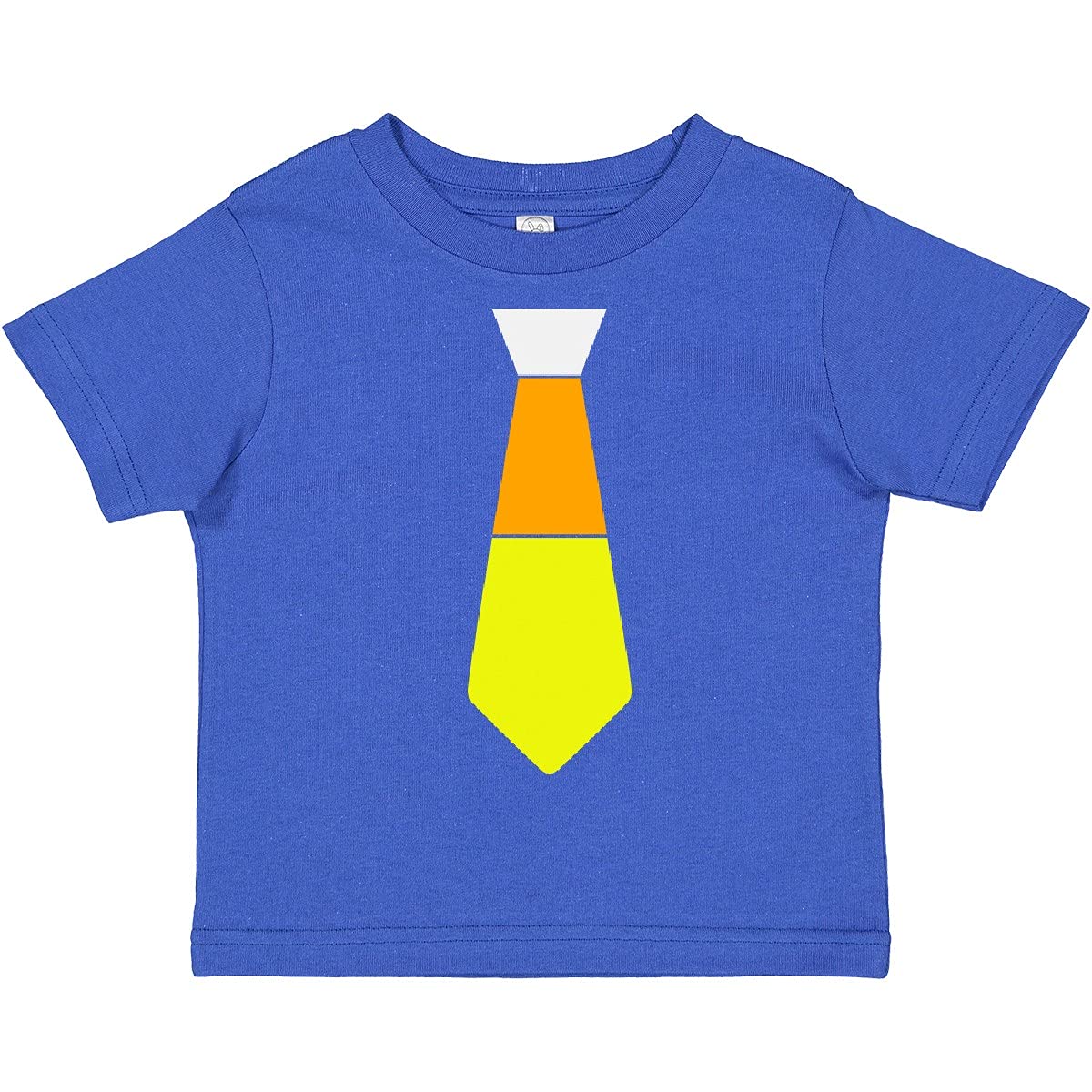 Inktastic Halloween Candy Corn Tie Toddler T-Shirt - Cute Halloween Outfit for Boys & Girls - Perfect for Trick or Treating, Costume Parties & Fall Festivals