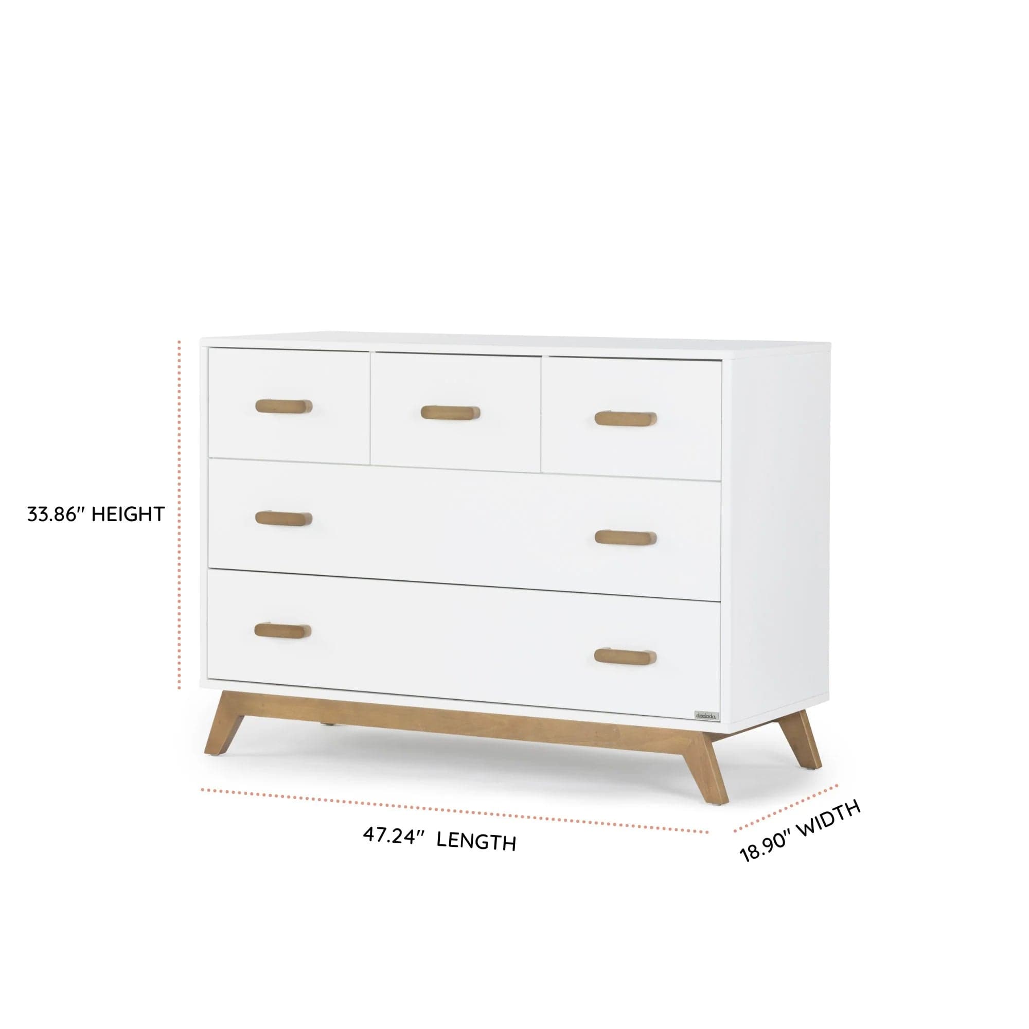 Dadada Soho 5-Drawer Dresser 2.0 - Modern Bedroom Storage Organizer for Clothes & Accessories | Perfect for Small Spaces & Apartment Living
