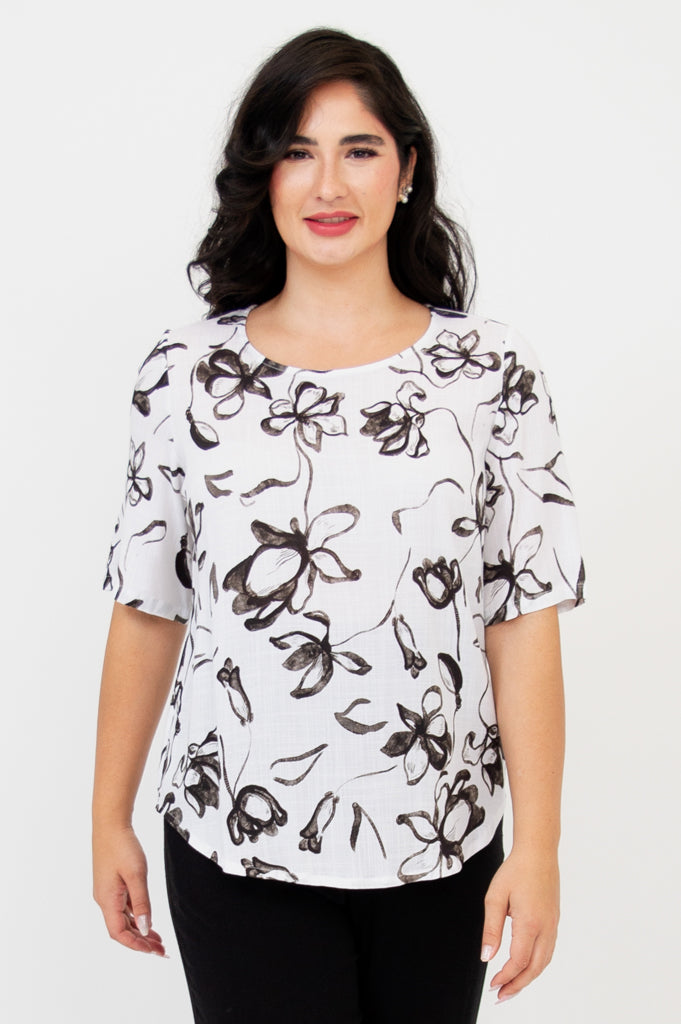 Liza Top - Soft & Comfortable Linen Bamboo Blend Women's Blouse | Perfect for Casual Wear, Office Outfits & Summer Fashion