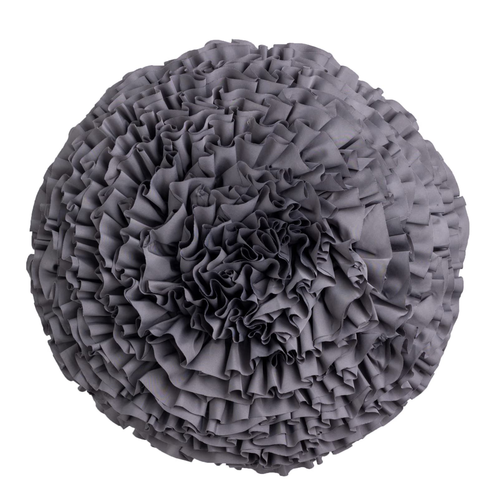 Handmade 3D Flower Shaped Decorative Throw Pillow Covers - Floral Accent Cushion Cases for Sofa, Couch & Bed - Elegant Gray Home Décor by Hasiobanyu | Perfect for Living Room, Bedroom & Home Staging