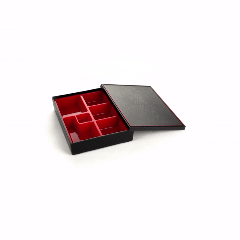 Premium Japanese Bento Box - 5 Compartment Large Rectangle Lunch Container (12.25