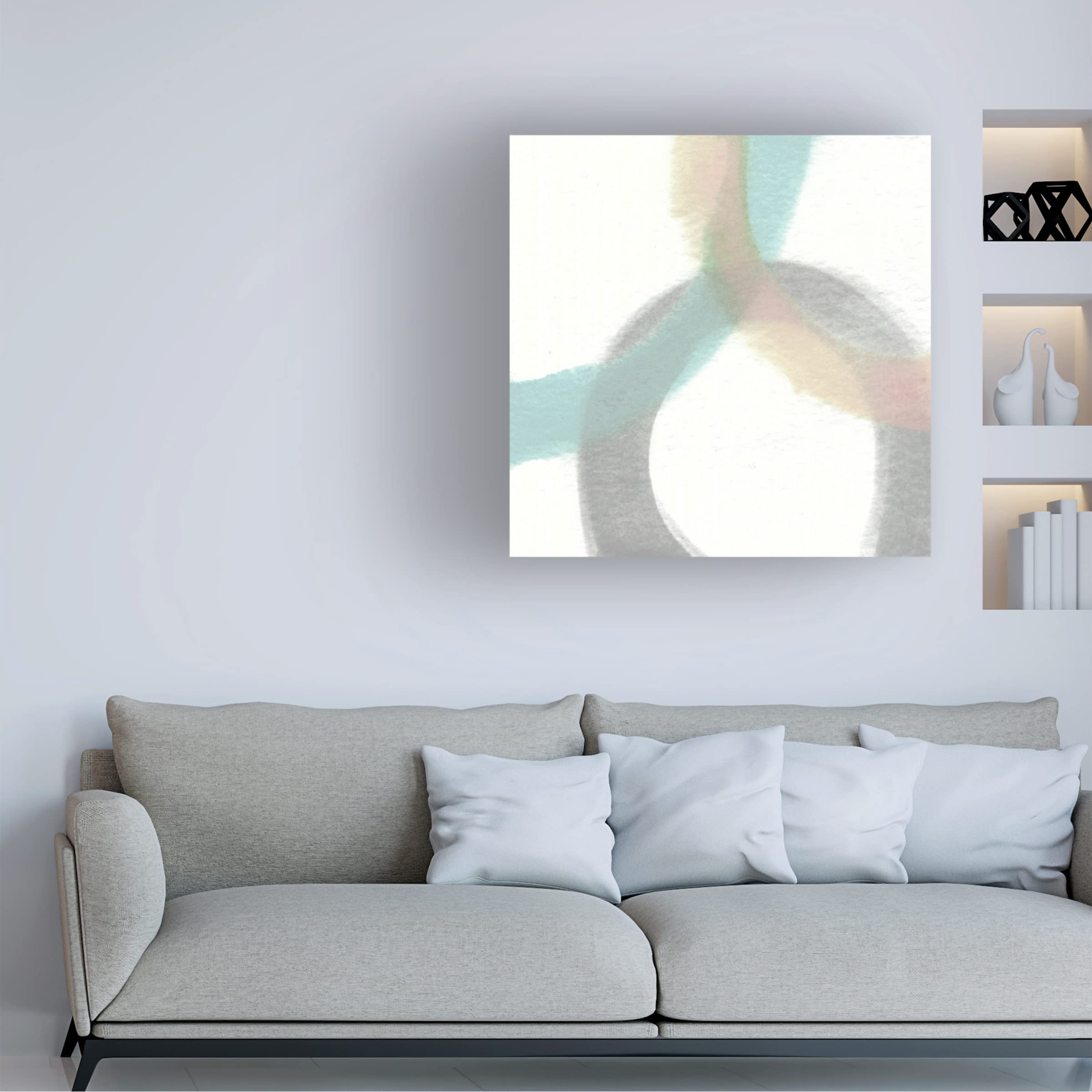 Trademark Fine Art 'Heavenly Circles II' Abstract Canvas Wall Art by Alonzo Saunders - Perfect for Living Room, Bedroom & Office Decor