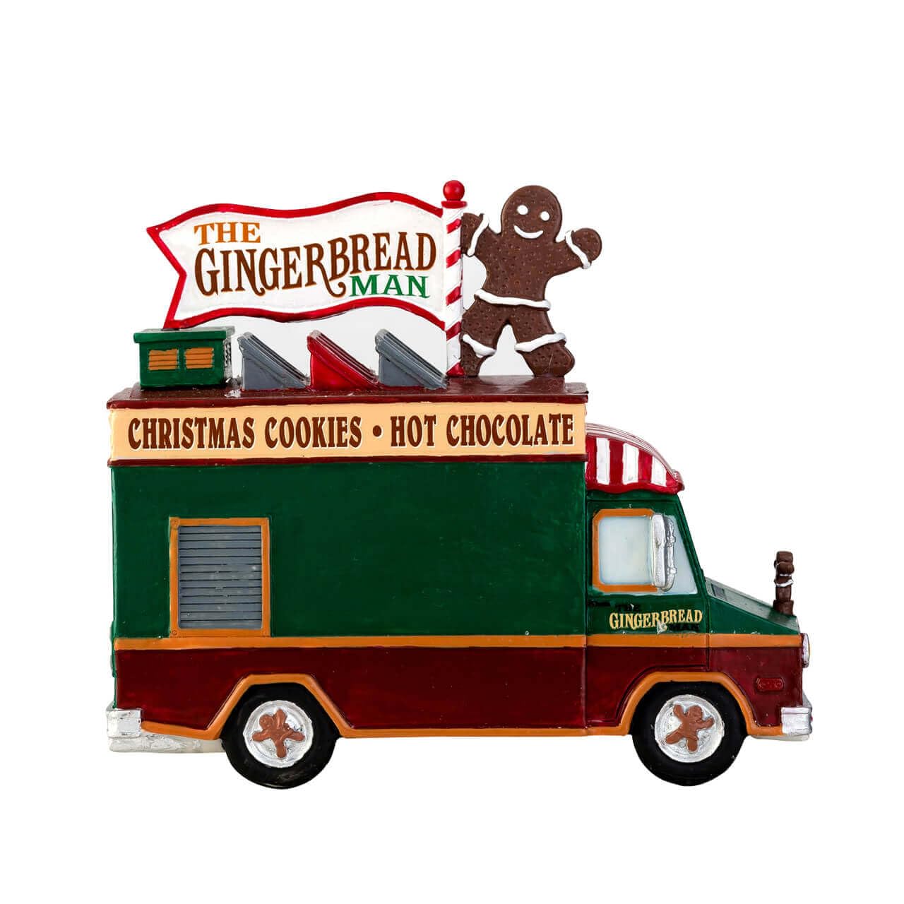 Lemax The Gingerbread Man Christmas Decorations - Set of 3 Holiday Figurines #63278 for Home, Office & Christmas Village Displays