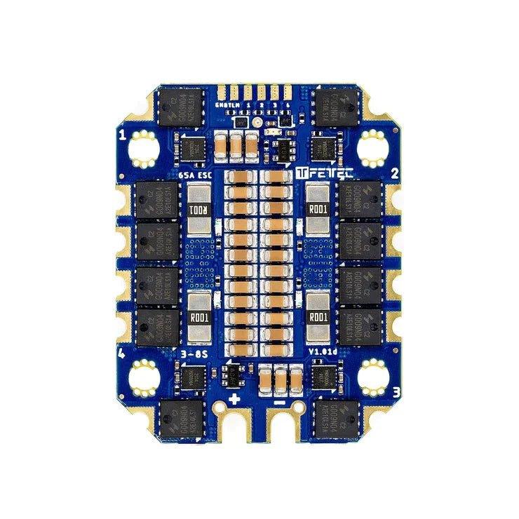 FETtec 65A 3-6S 30x30 4-in-1 ESC for FPV Drone - High Performance Brushless Motor Speed Controller for Racing and Freestyle Drones (Ideal for DIY Quadcopter Builds and Aerial Photography)