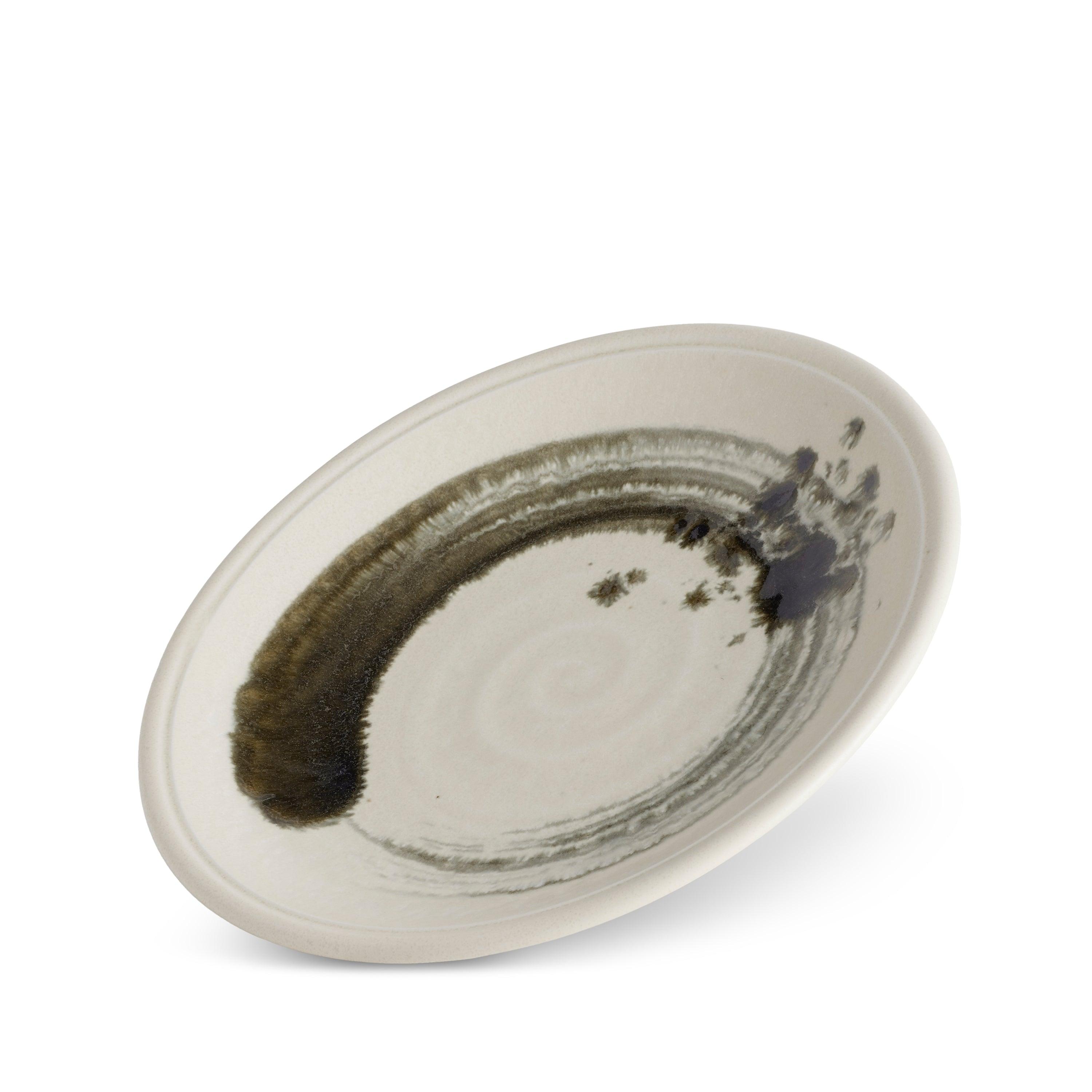 Premium Sumi Brush Dinner Plate Set - Elegant Japanese-Inspired Ceramic Plates for Fine Dining, Restaurants & Home Entertaining