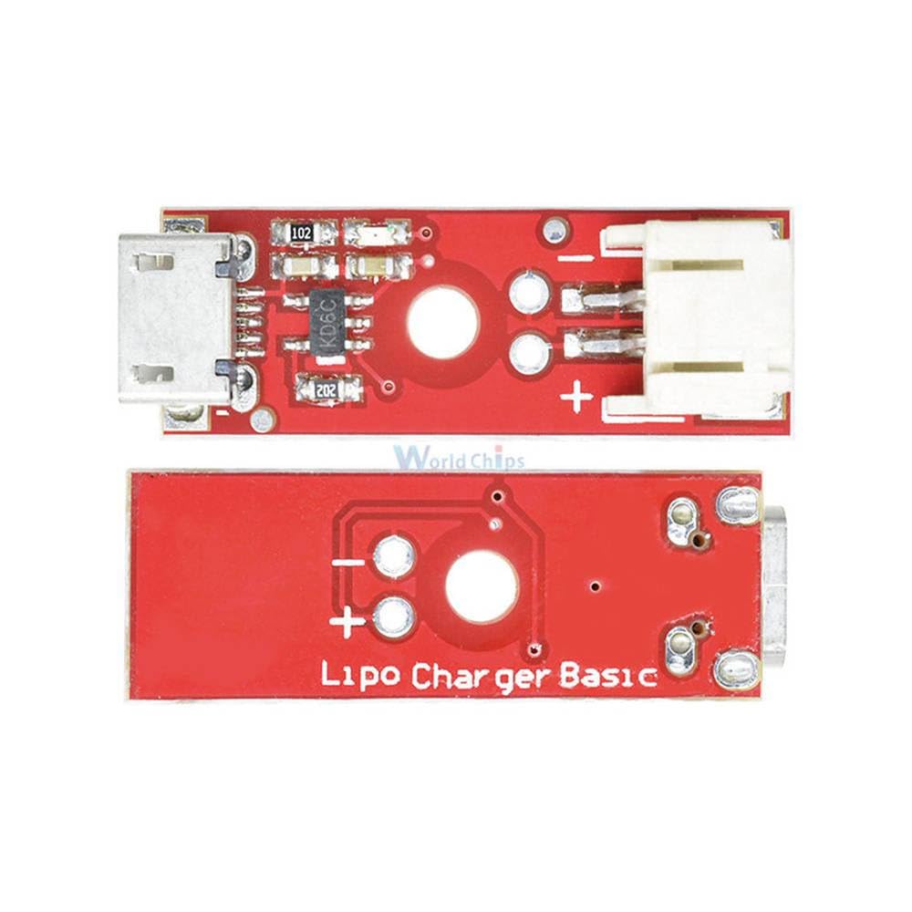 3.7V 500mA Micro USB Lithium Battery Charger Board Module with MCP73831T Chip - High Performance Charging for DIY Electronics, Portable Devices & Solar Projects