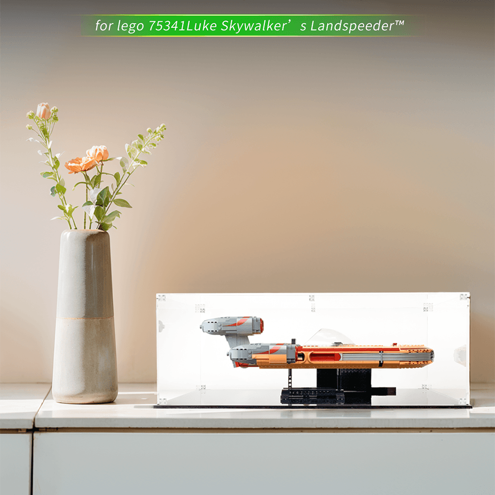 LEGO Star Wars UCS Luke Skywalker's Landspeeder 75341 Display Case - Premium Acrylic Showcase for Collectible Model Protection & Home Decor
