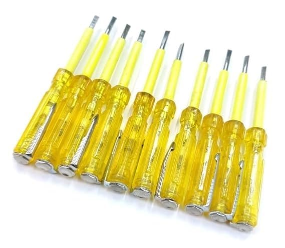 10-Piece Line Tester Electrical Screwdriver Set - ESPtronics Professional Voltage Detector for Electronics & Electrical Work - Ideal for Home Repairs, DIY Projects & Electrician Tools